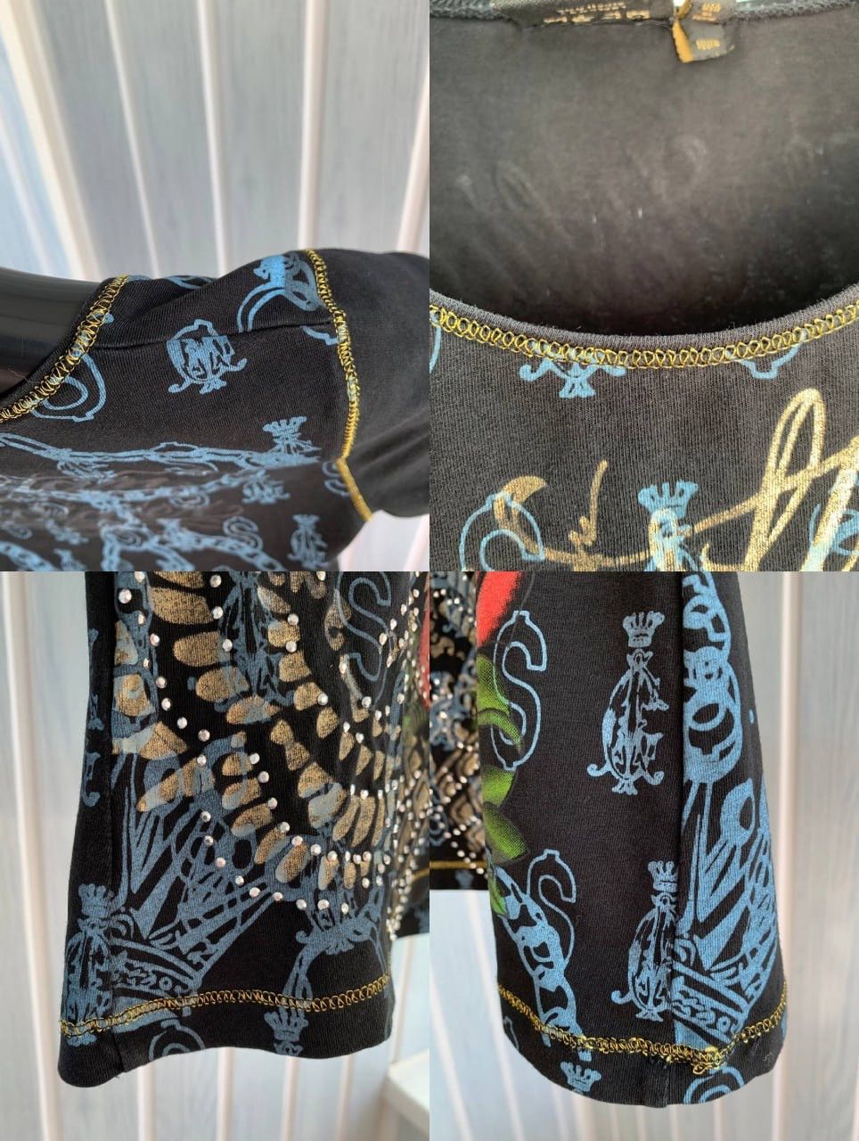 Christian Audigier Christian Audigier Rhinestone Multicolor Tall USA T-Shirt Size S / US 4 / IT 40 - 23 Thumbnail