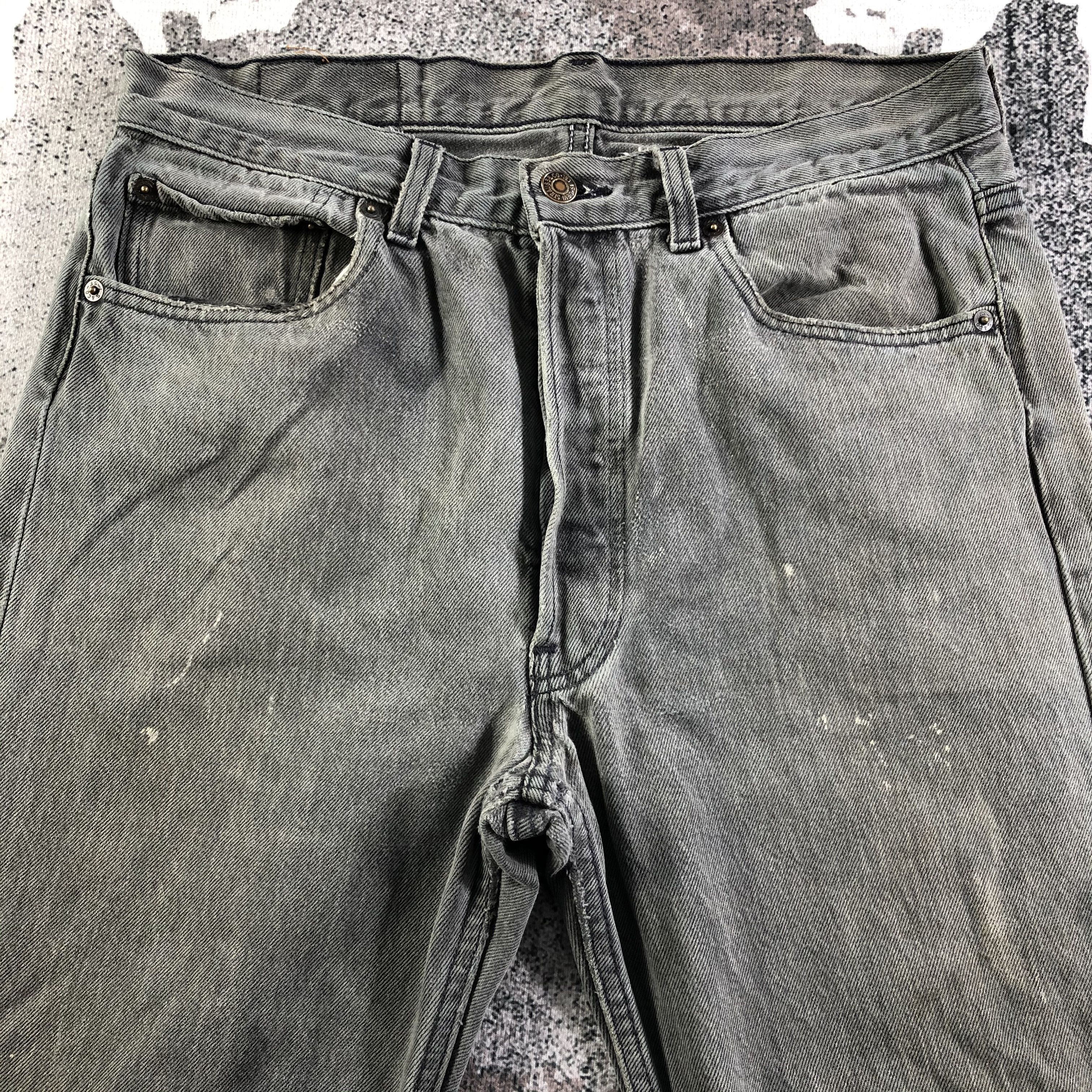 Levi's Vintage Levis 501 Jeans Faded Black Denim KJ2433 Size US 32 / EU 48 - 3 Thumbnail