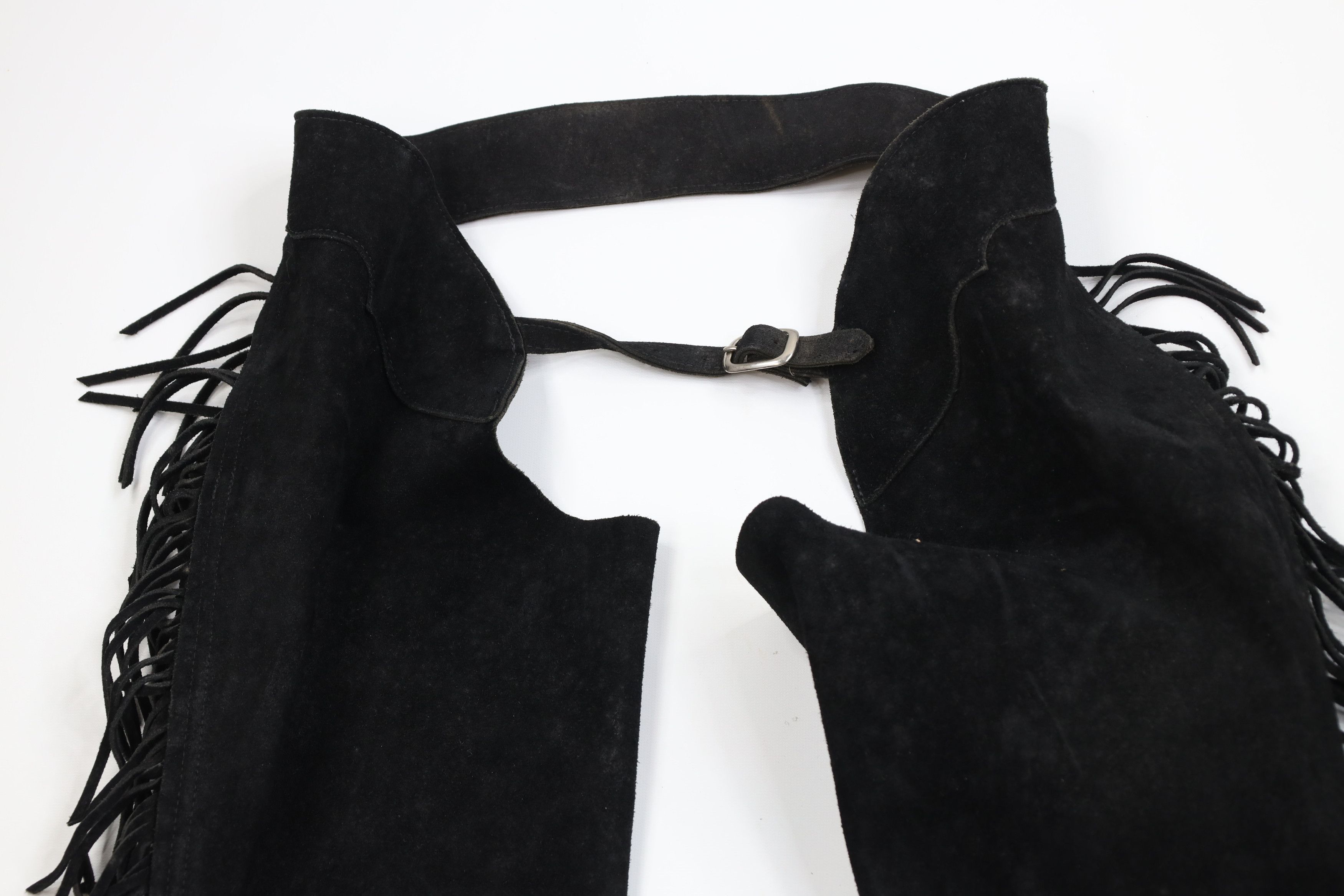 Vintage Vintage 70s Streetwear Suede Leather Riding Chaps Pants USA Size US 34 / EU 50 - 2 Thumbnail