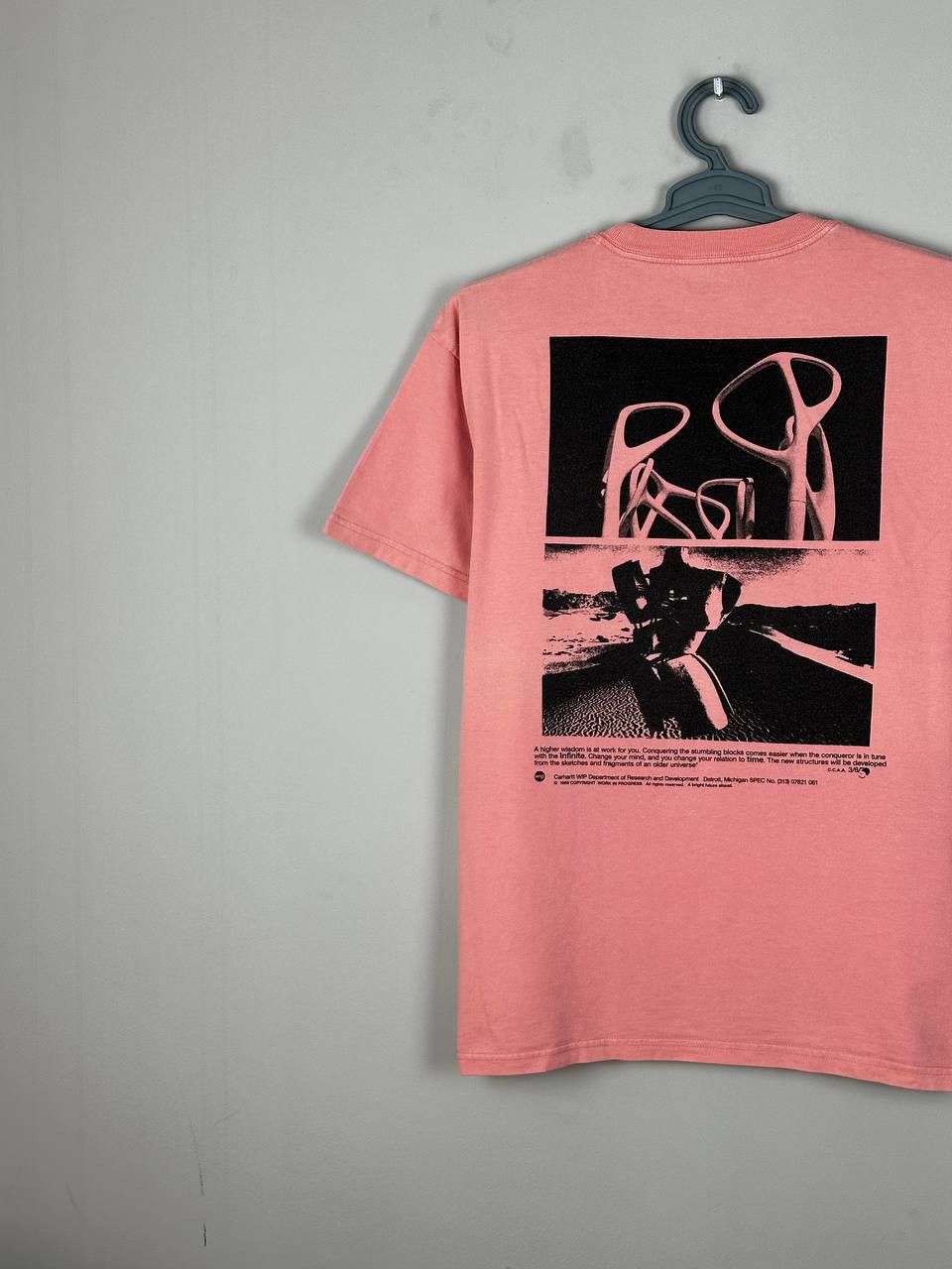 Carhartt Wip Carhartt WIP Pink Structures Logo Streetwear T Shirt Size US M / EU 48-50 / 2 - 9 Thumbnail