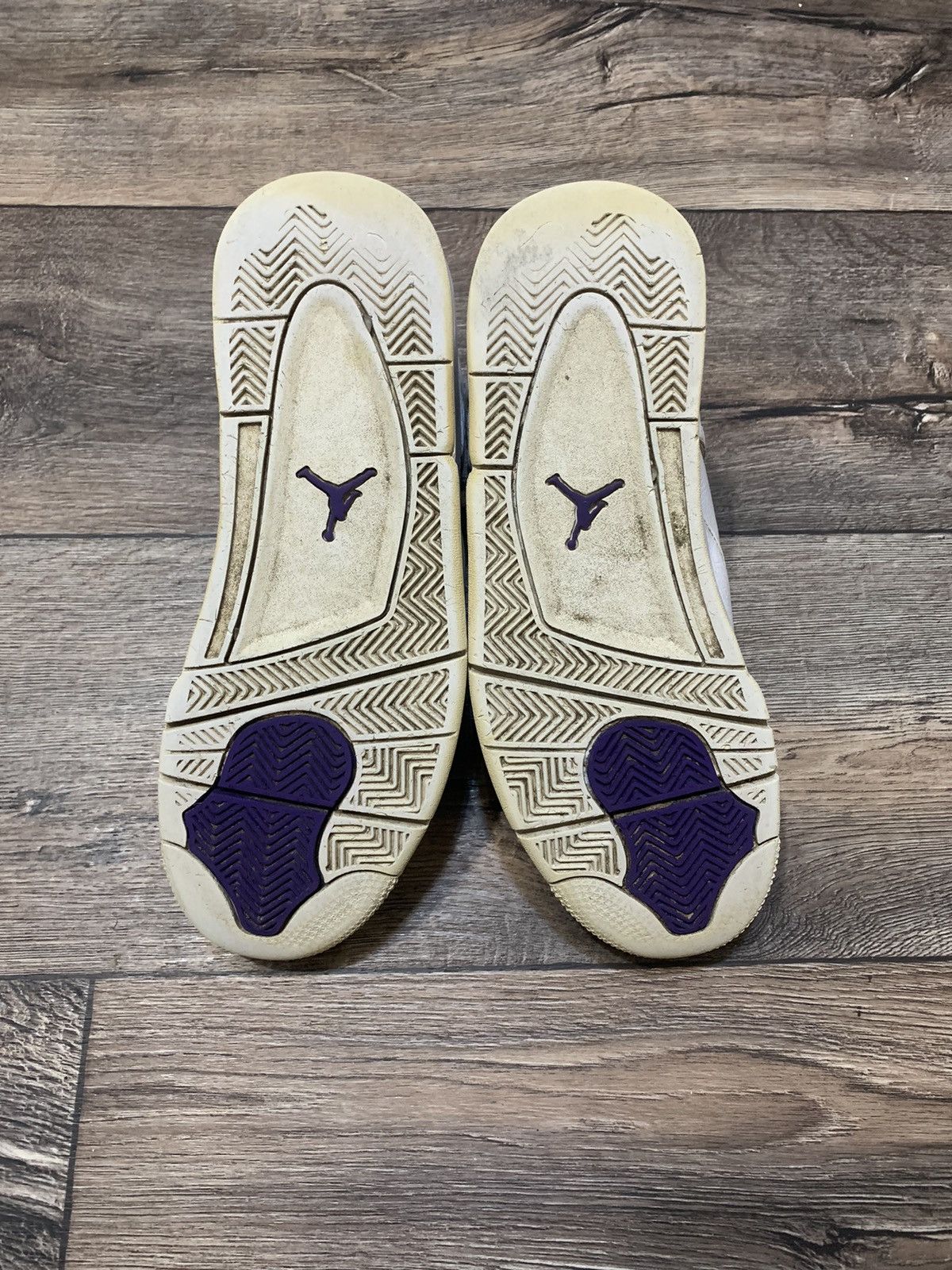 Jordan Brand × Nike Nike Air Jordan 4 Retro Purple Metallic White Size US10 Size US 10 / EU 43 - 5 Thumbnail
