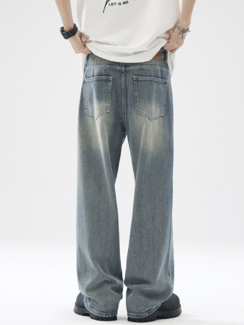 Japanese Brand American style vintage washed men's distressed jeans Size US 34 / EU 50 - 3 Thumbnail