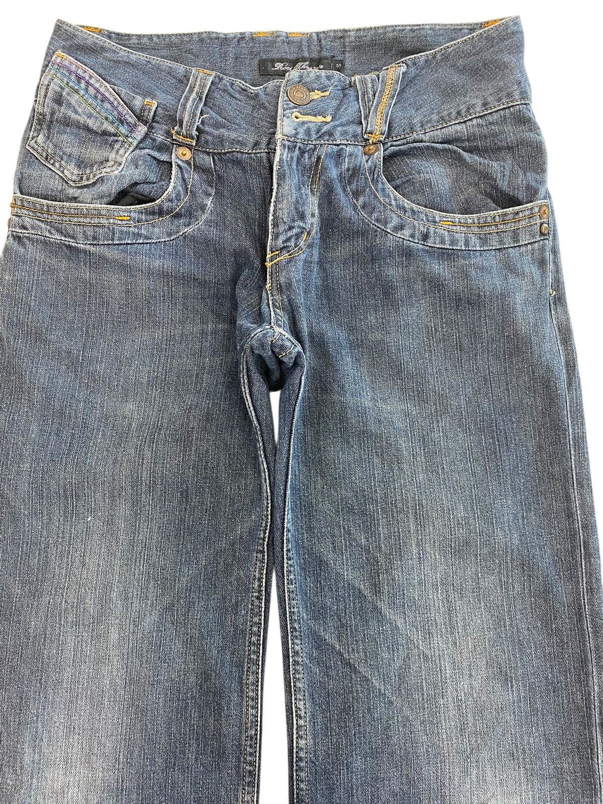 Japanese Brand Japanese Brand Blue Wash Style Boot Cut Leg Jean Size US 30 / EU 46 - 2 Thumbnail