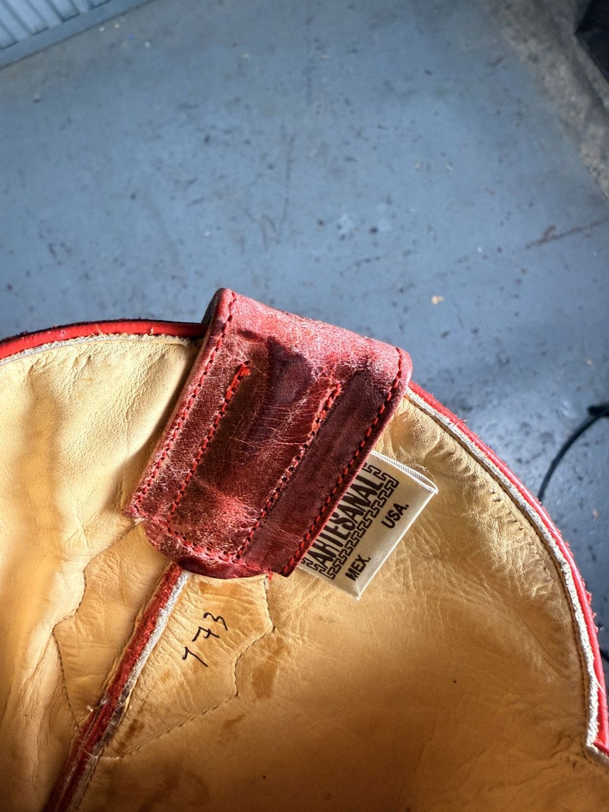 Other Red artisanal Made In Mexico Cross Red Pointy Cowboy Boots Size US 9 / EU 42 - 3 Thumbnail