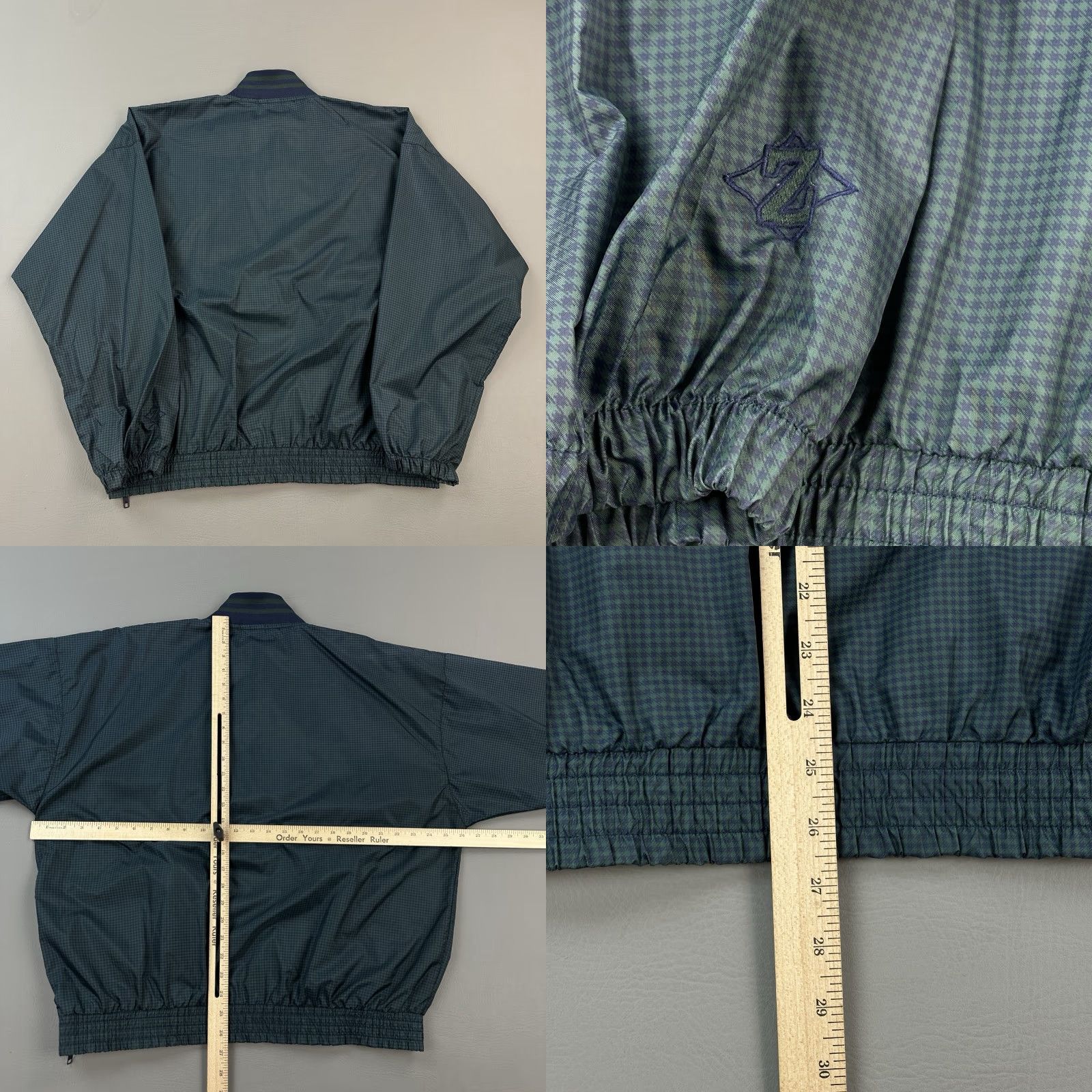 Jerzees VINTAGE Jerzees Pullover Mens L Micro Houndstooth Lightweight 1/4 Zip Golf Shirt Size US L / EU 52-54 / 3 - 8 Thumbnail