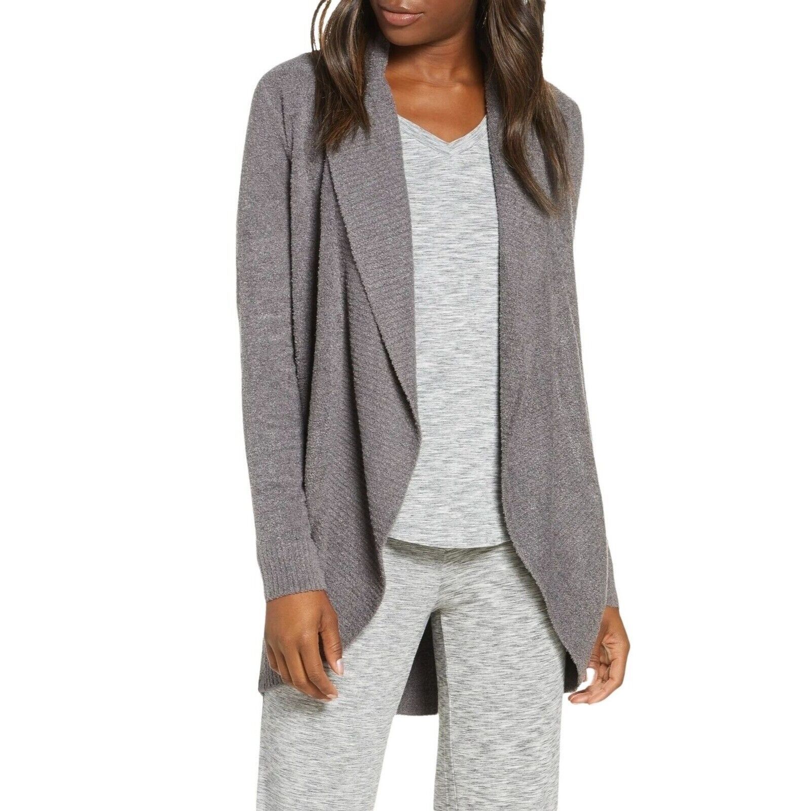 Dreamville Barefoot Dreams Womens CozyChic Lite Circle Cardigan Sweater Size L / US 10 / IT 46 - 1 Thumbnail