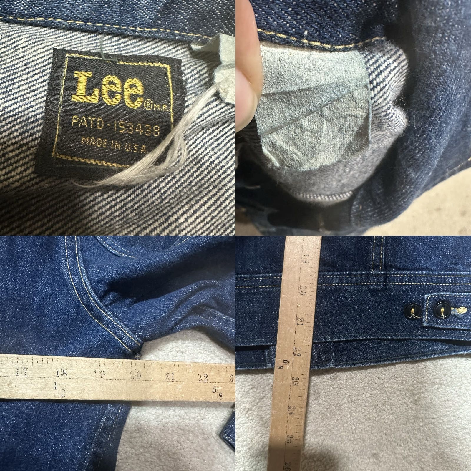 Lee VINTAGE Lee Denim 220J Jacket Men’s S WWII Vietnam Patches 70s Lee Storm Rider Biker USA Jacket Size US S / EU 44-46 / 1 - 8 Thumbnail