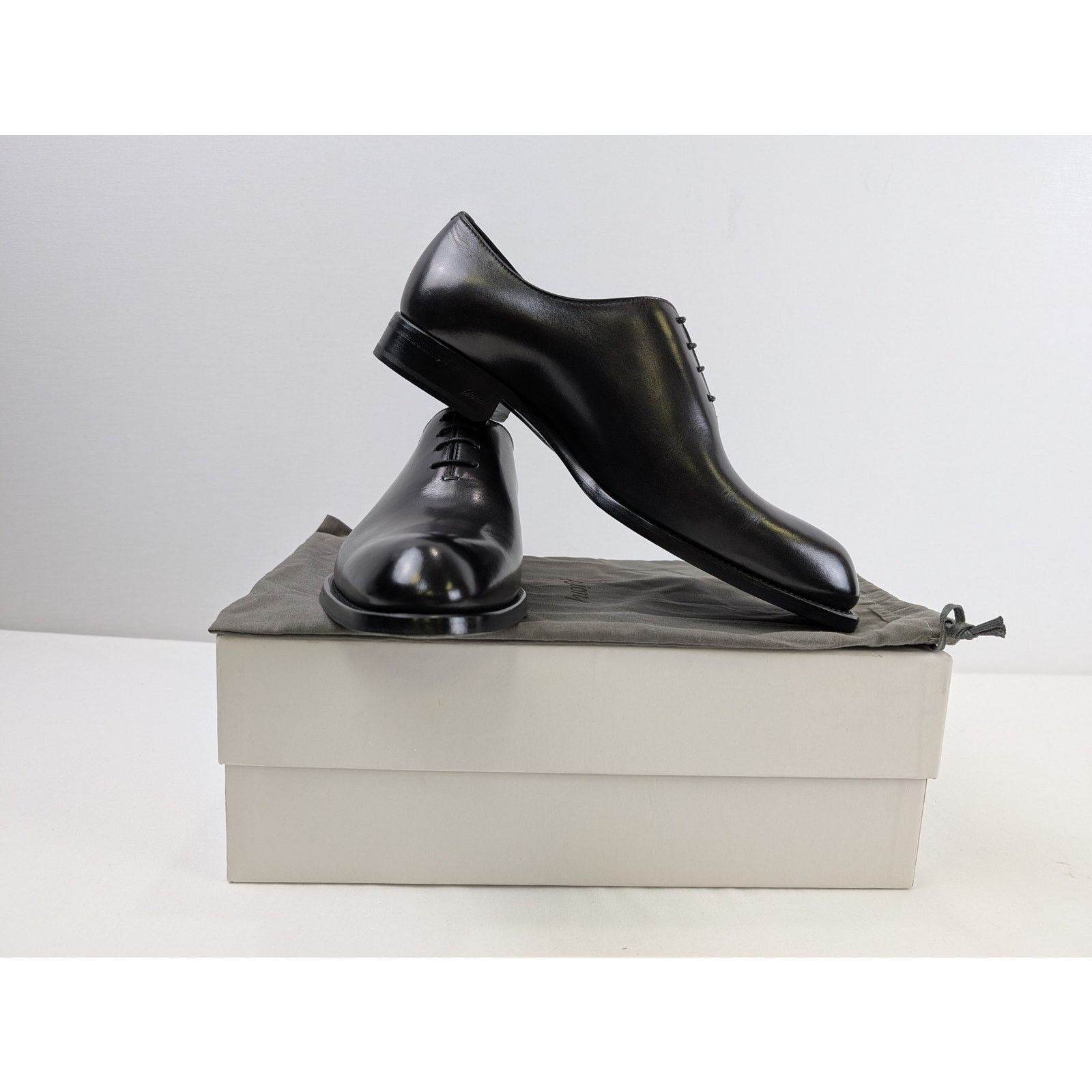Brioni o1rshd1 Leather shoe Boots in Black Size US 11.5 / EU 44-45 - 20 Thumbnail