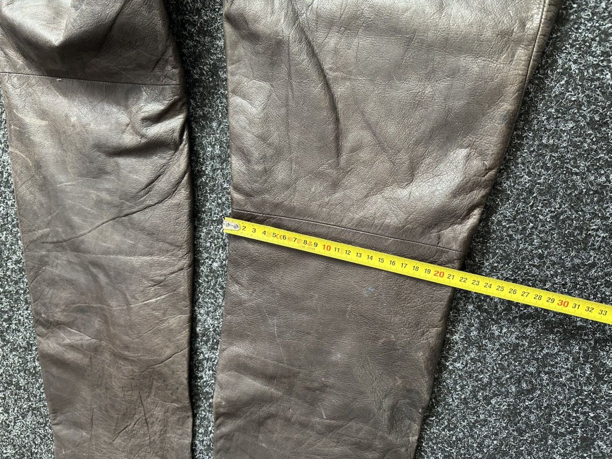 Cowboy Equipment 🚨GRAIL BOOTCUT BROWN Cowboy Biker Leather Pants Size US 27 - 18 Thumbnail