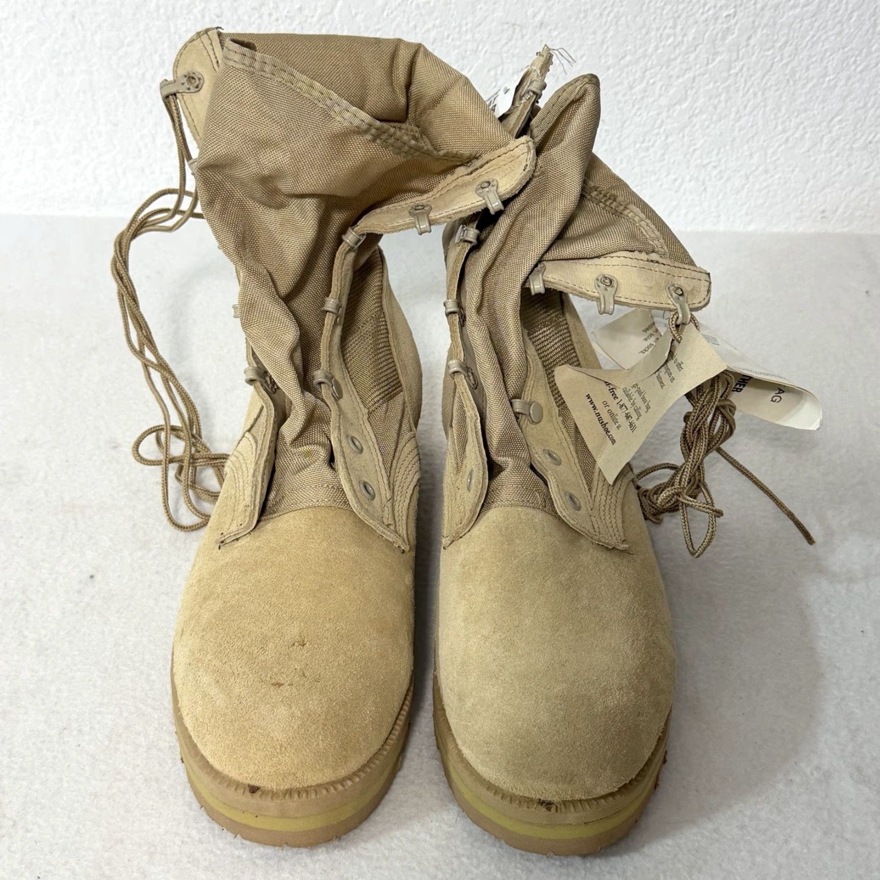 Vintage Altama Boots Combat Mens 10.5 R Suede Leather Tan Army Size US 11 / EU 44 - 3 Thumbnail