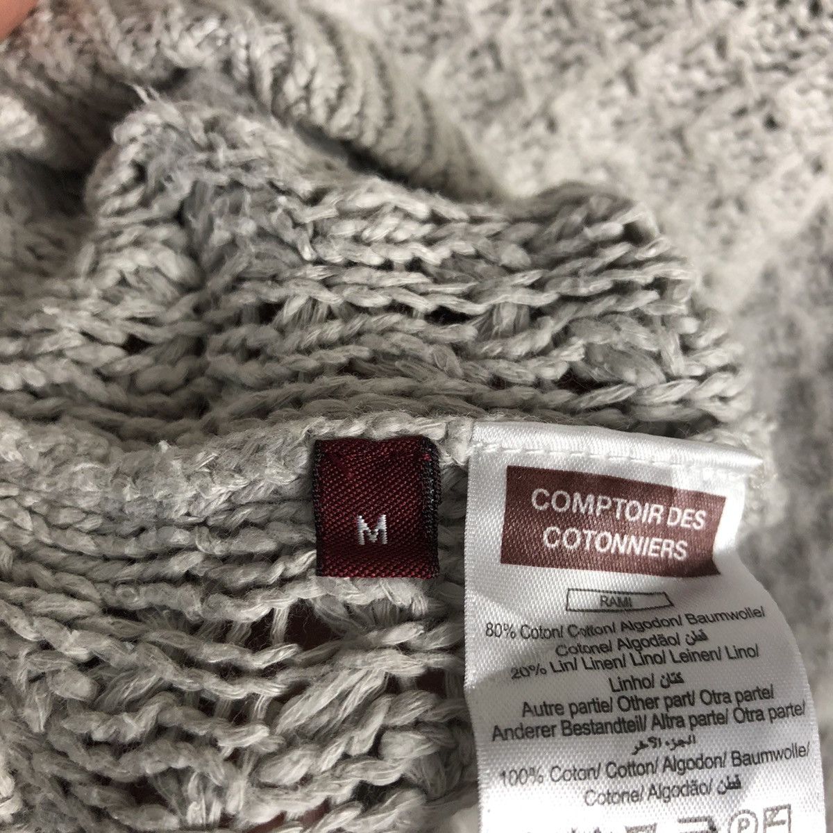 Designer × Homespun Knitwear Comptoir Des Cotonniers Grey Knitwear #A1682 Size M / US 6-8 / IT 42-44 - 16 Thumbnail