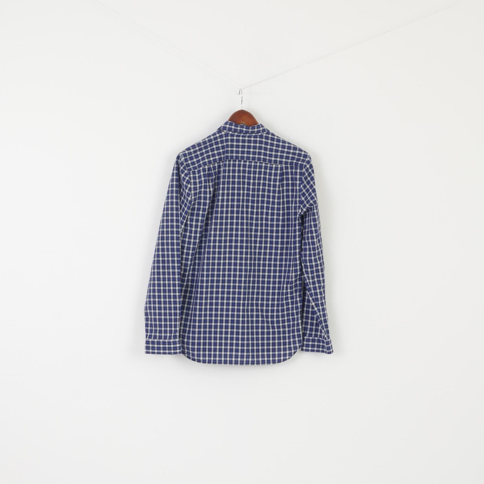 Lacoste Lacoste Men 39 S/M Casual Shirt Blue Check Cotton 9644 Size US S / EU 44-46 / 1 - 7 Thumbnail