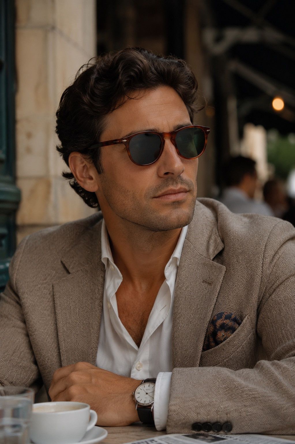 Persol Persol Brown Havana Sunglasses Classic Round Frame Size ONE SIZE - 1 Thumbnail