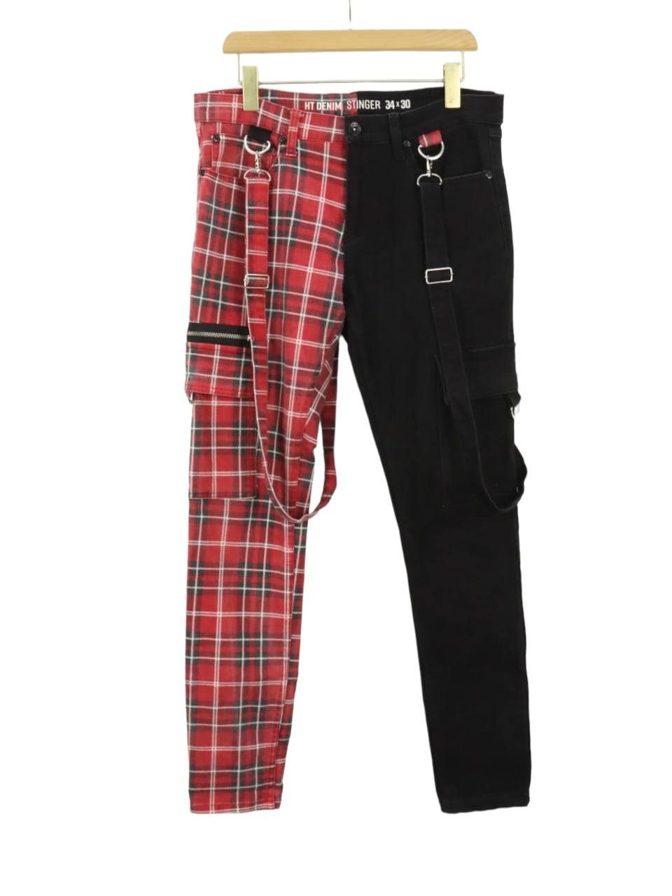 Japanese Brand Bondage Punk Tartan Plaid Hybrid Pant Size US 33 - 4 Thumbnail