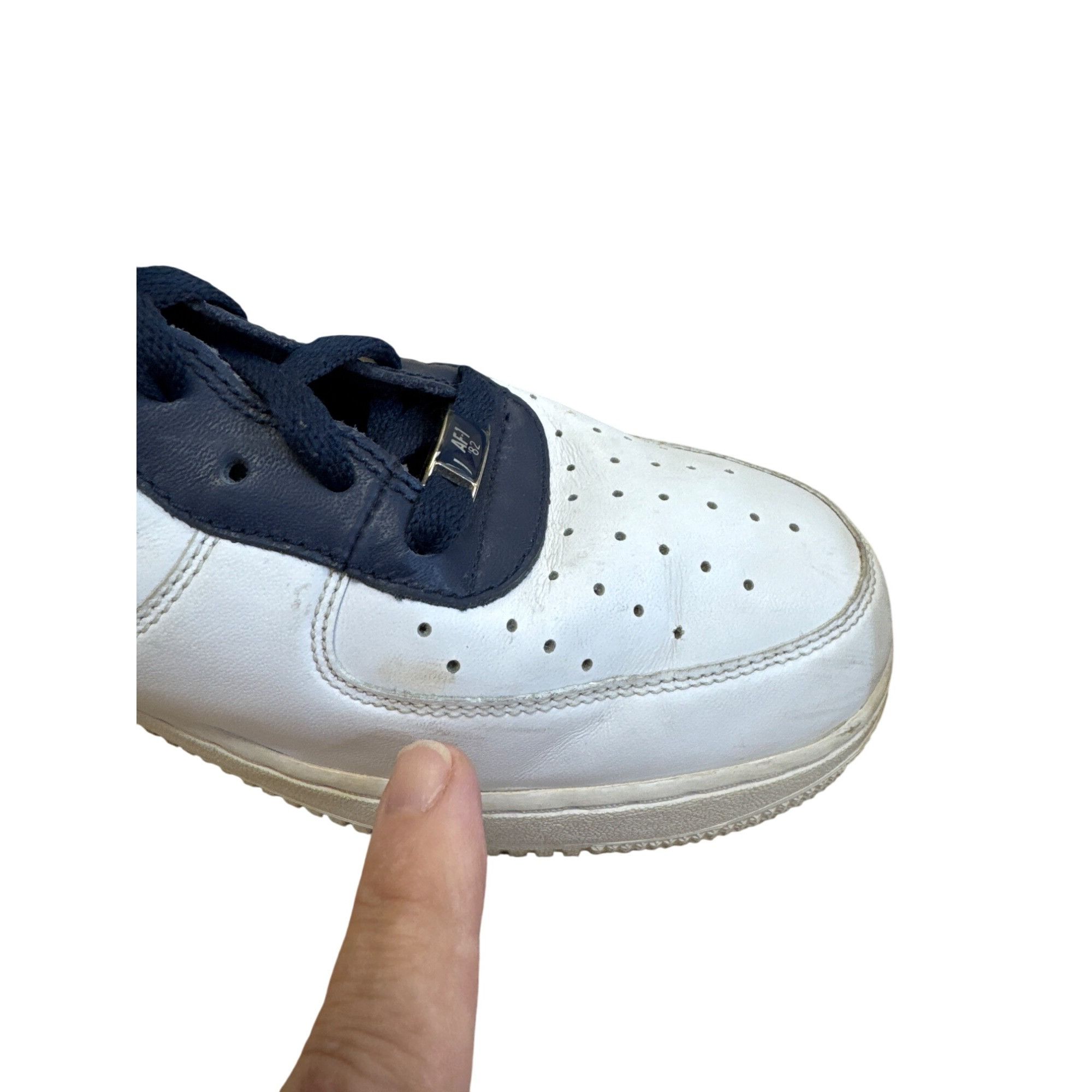 Nike Nike Air Force 1 82 Barkley mens White/Gold/Blue Low-Top Sne Size US 13 / EU 46 - 10 Thumbnail