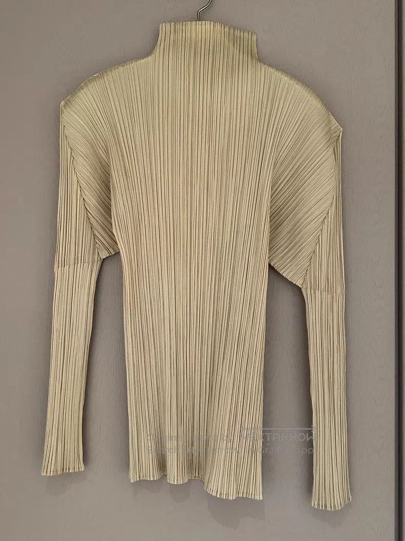 Issey Miyake Issey Miyake Gold Long Sleeve Top Size XXL / US 16-18 / IT 52-54 - 1 Thumbnail