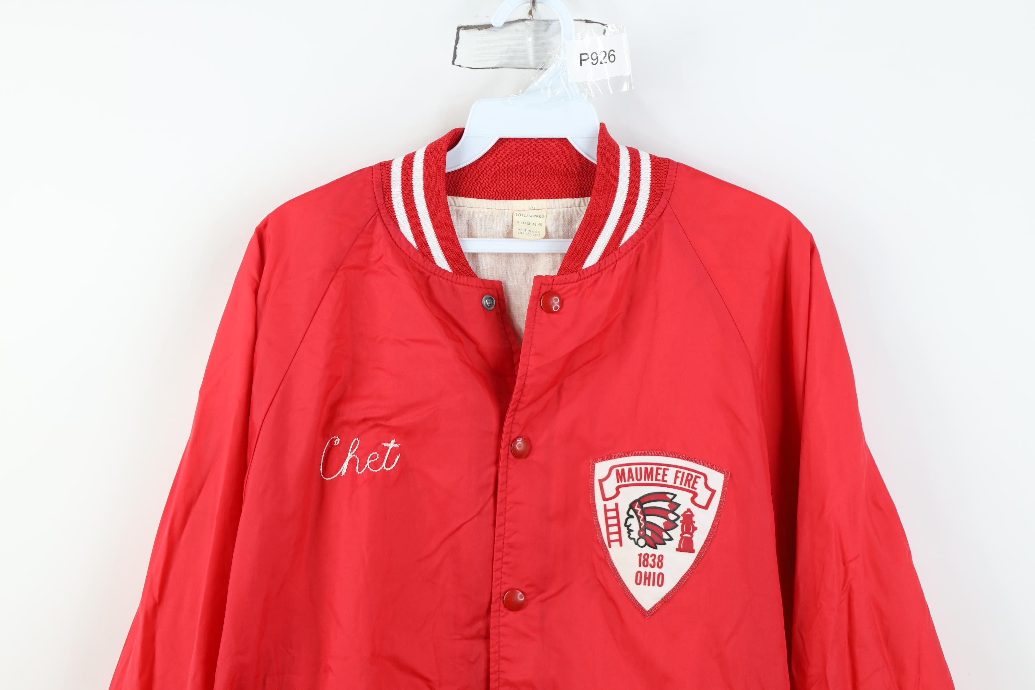 Vintage Vintage 70s 80s Chain Stitched Maumee Fire Bomber Jacket Size US XL / EU 56 / 4 - 2 Thumbnail