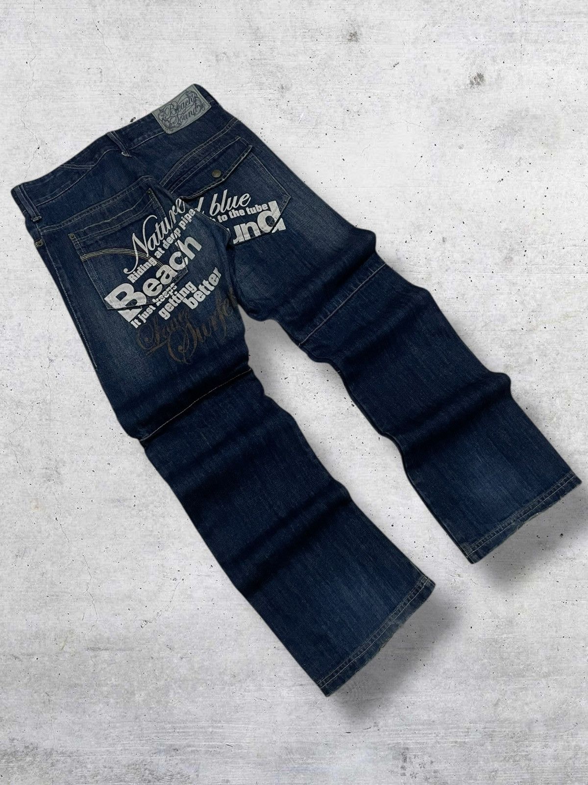 Japanese Brand VINTAGE BEACH SOUND 1990S JAPAN DESIGNER DAICOCK POEM JEANS Size US 30 / EU 46 - 9 Thumbnail