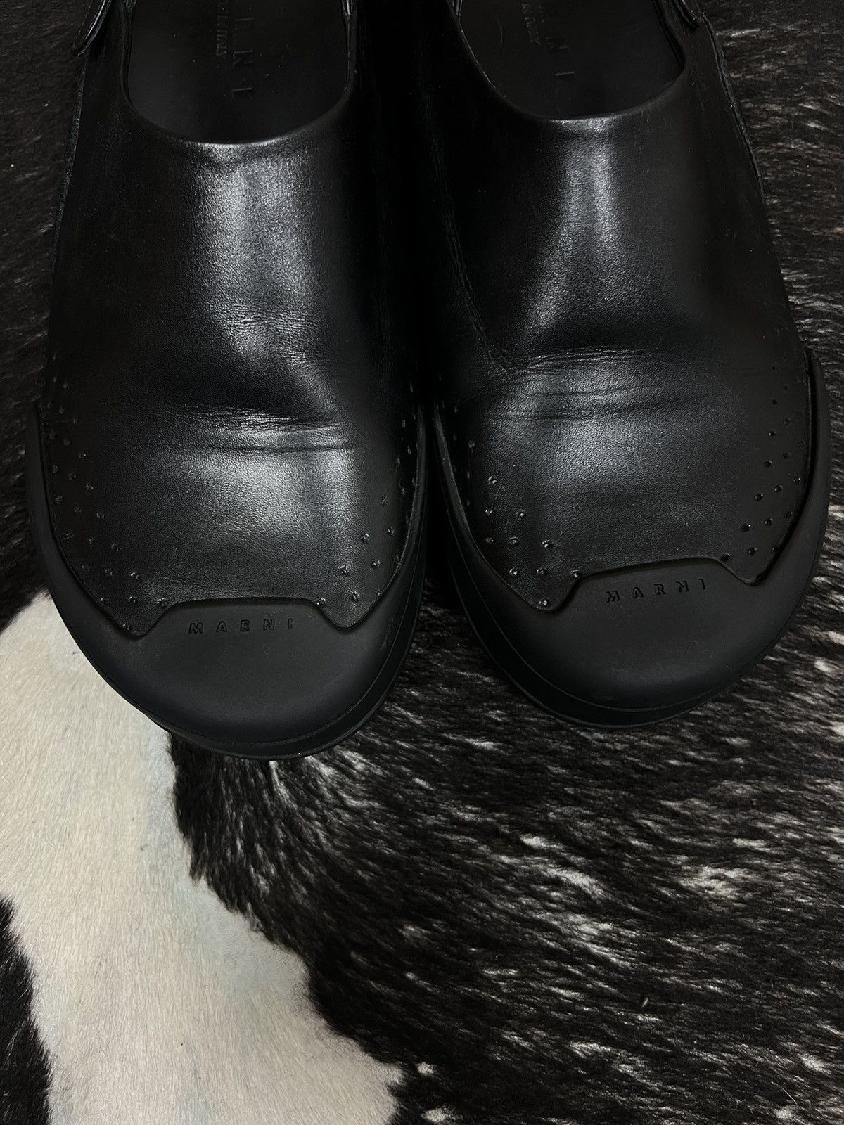 Marni MARNI Black Dada Sabot Sandals Size US 13 / EU 46 - 4 Thumbnail