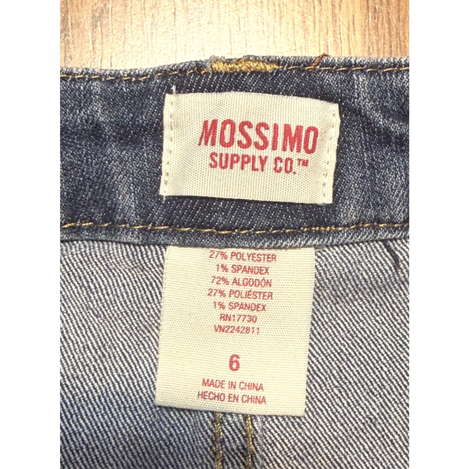 Mossimo Mossimo Supply Co. Jean Skirt Women's Short Denim Blue Button Up Size 6 A-Line Pockets Casual Size 28" / US 6 / IT 42 - 5 Thumbnail