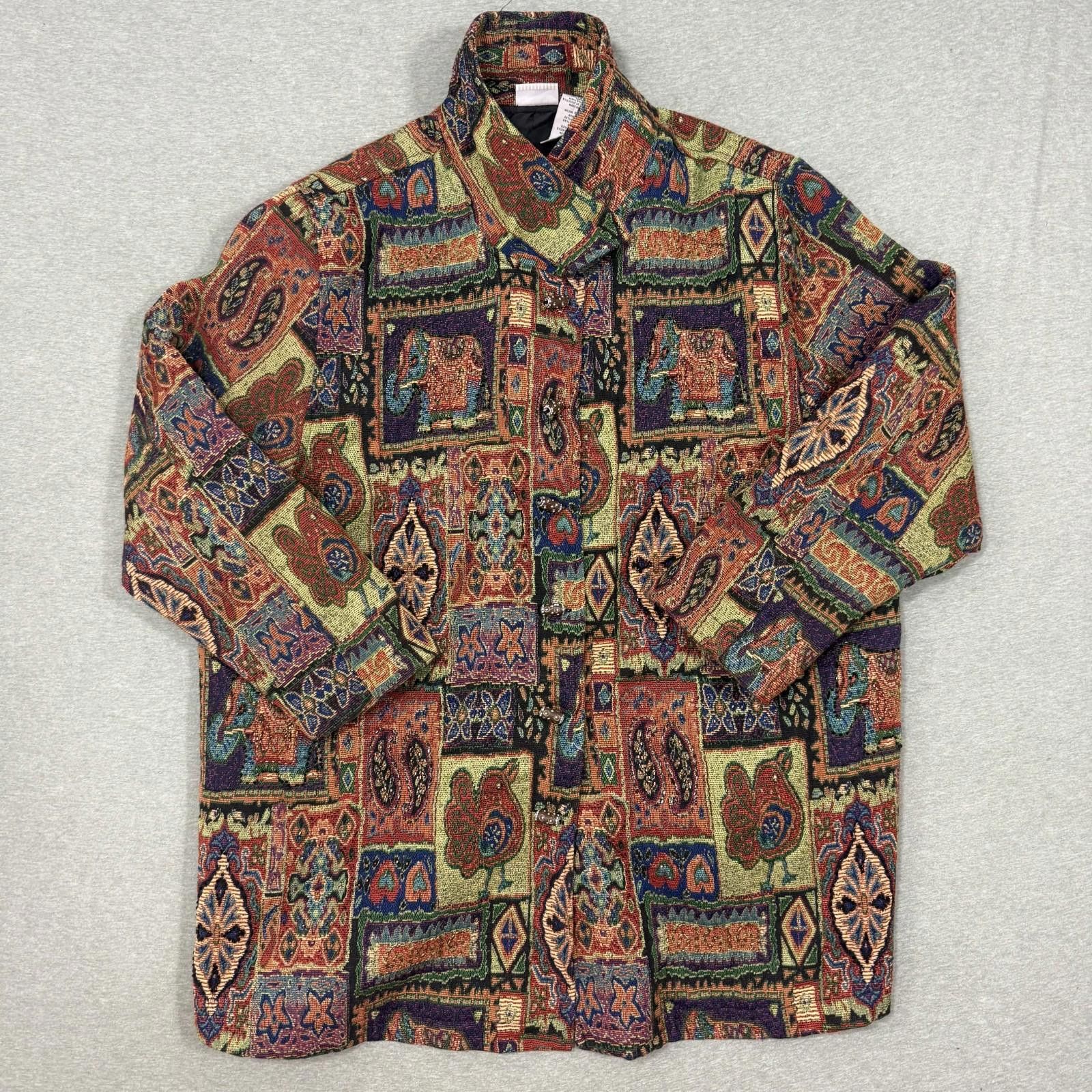Other White Stag Ladies 22/24 Paisley Tapestry Patchwork Jacket Size 3XL / US 20-22 - 1 Thumbnail