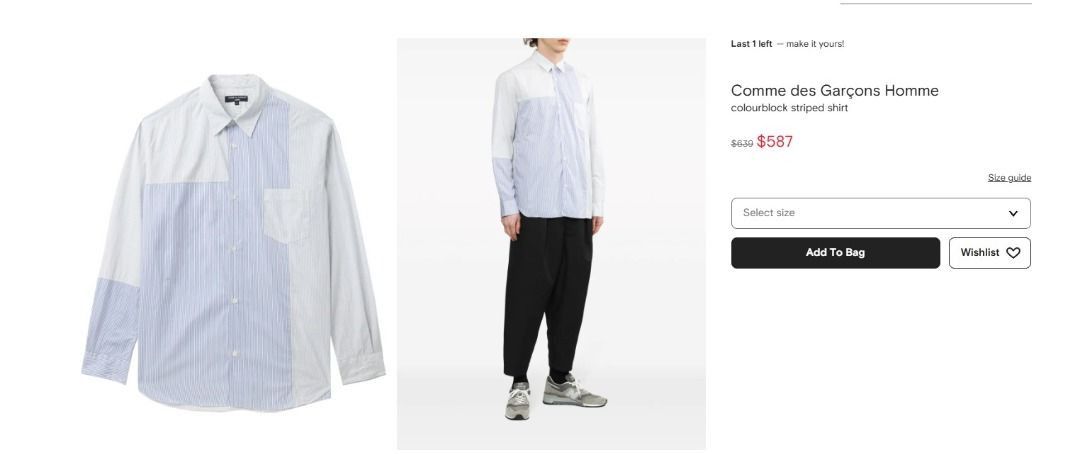 izzue Izzue Patchwork Striped Comme des Garcons alt. M/L Size US L / EU 52-54 / 3 - 8 Thumbnail