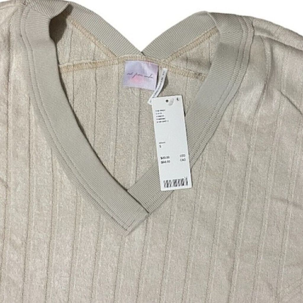 Urban Outfitters Urban Outfitters Neutral V-Neck Pullover, Relaxed Fit, Small Size S / US 4 / IT 40 - 6 Thumbnail