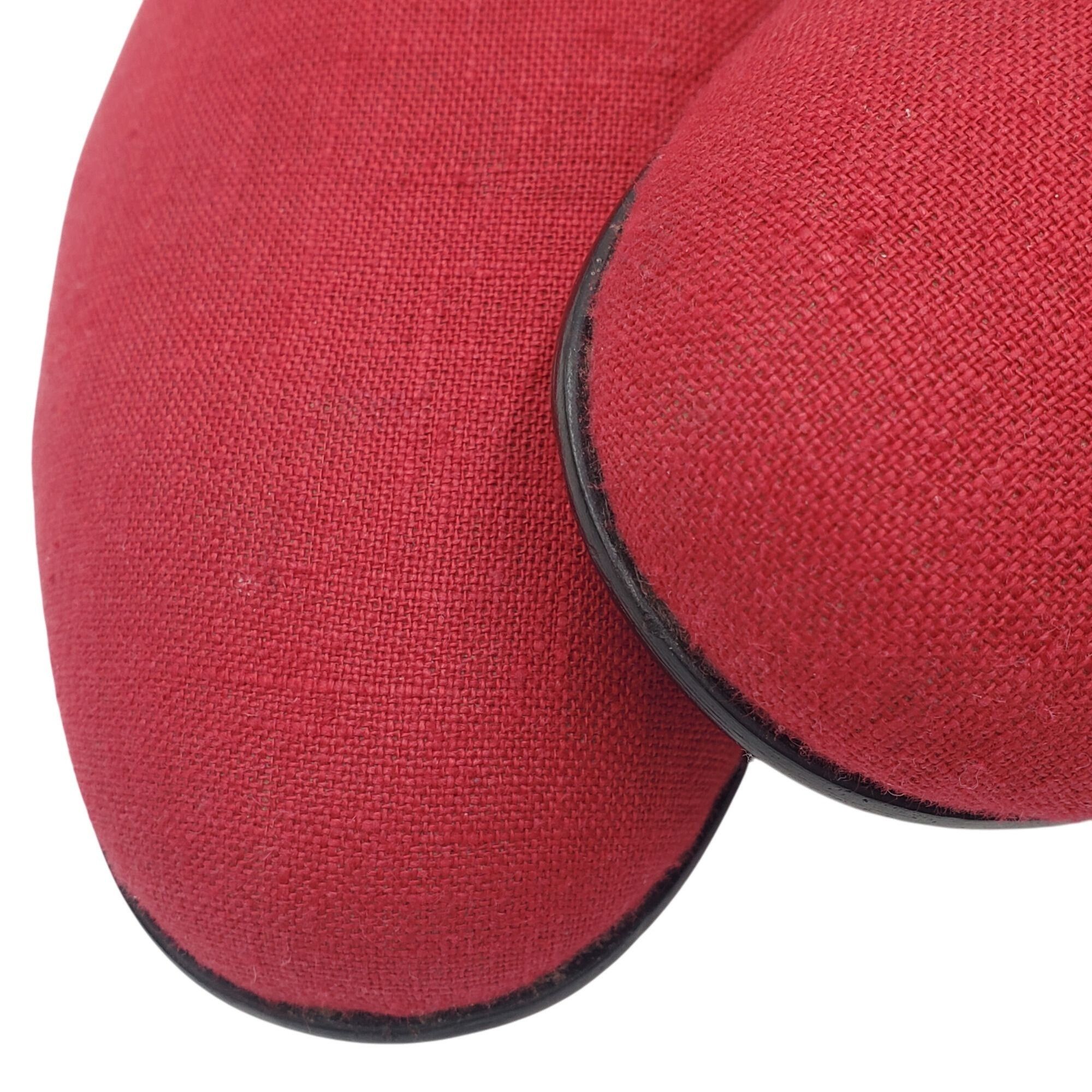 Del Toro Italy Del Toro Men's 10 Red Black Canvas Leather Slip on Loa Size US 10 / EU 43 - 5 Thumbnail