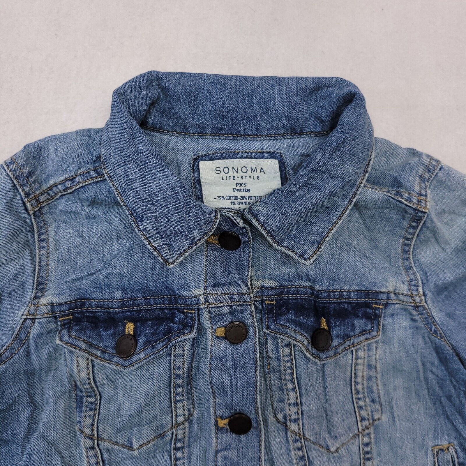 Sonoma Sonoma Button Up Denim Jean Jacket Womens Size PXS Blue Size XS / US 0-2 / IT 36-38 - 1 Thumbnail