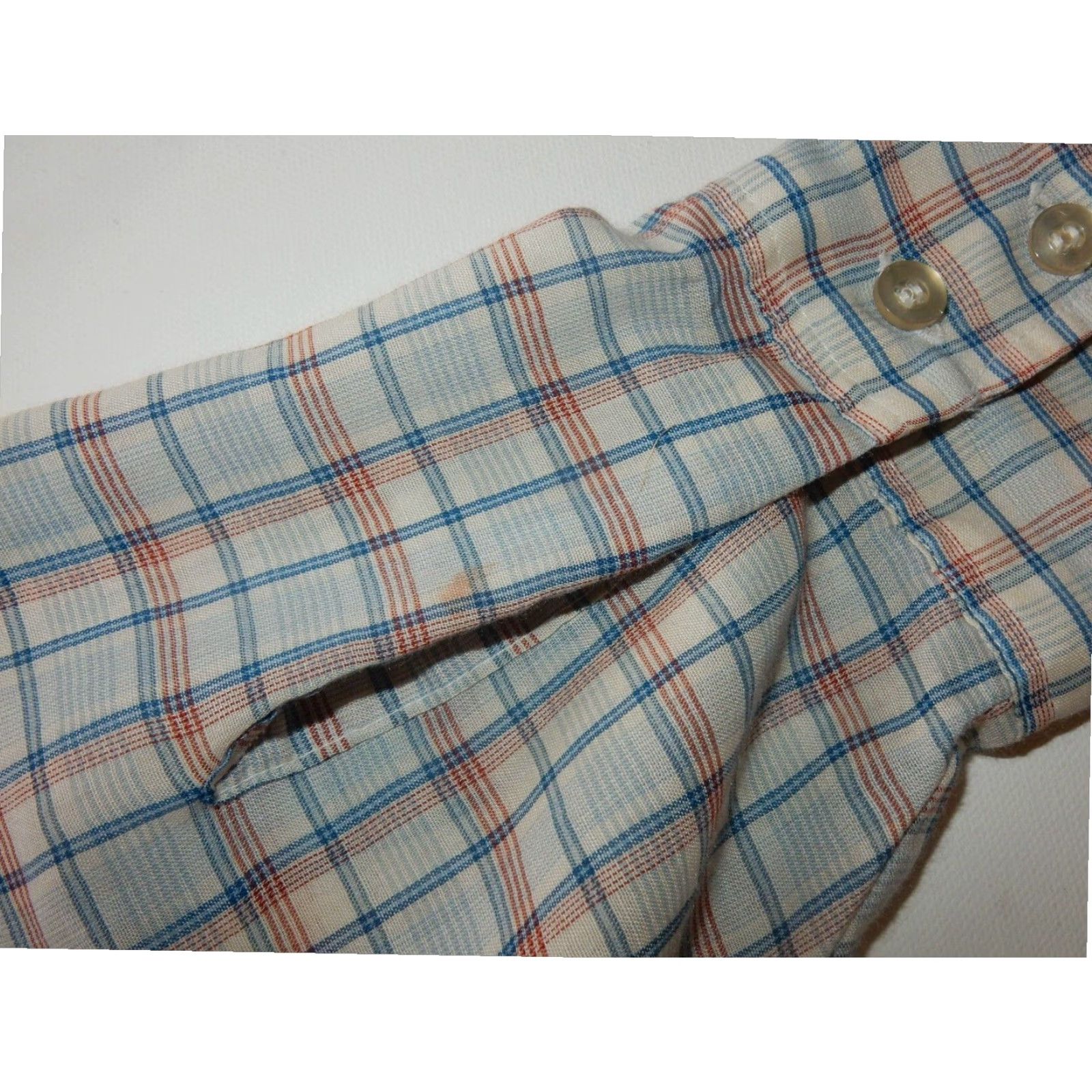 Levi's VINTAGE Levi's Mens Button-Up Shirt Blue Check Long Sleeve Large Size US M / EU 48-50 / 2 - 5 Thumbnail