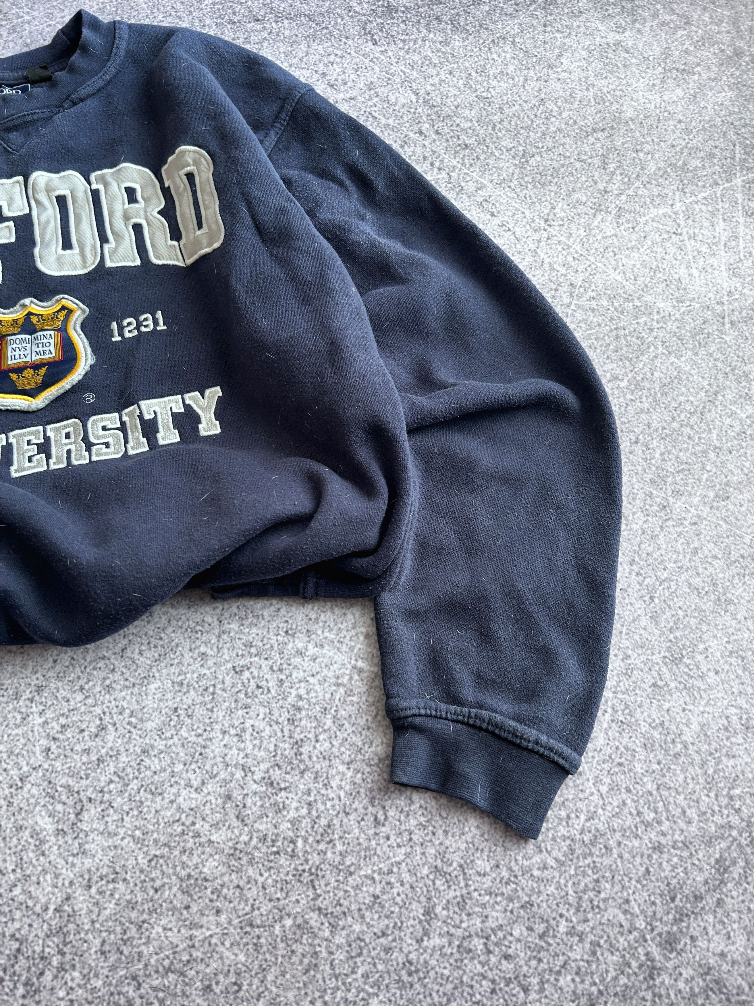 Vintage Vintage Oxford University Sweatshirt Cropped Y2K Style Fit Size US M / EU 48-50 / 2 - 4 Thumbnail