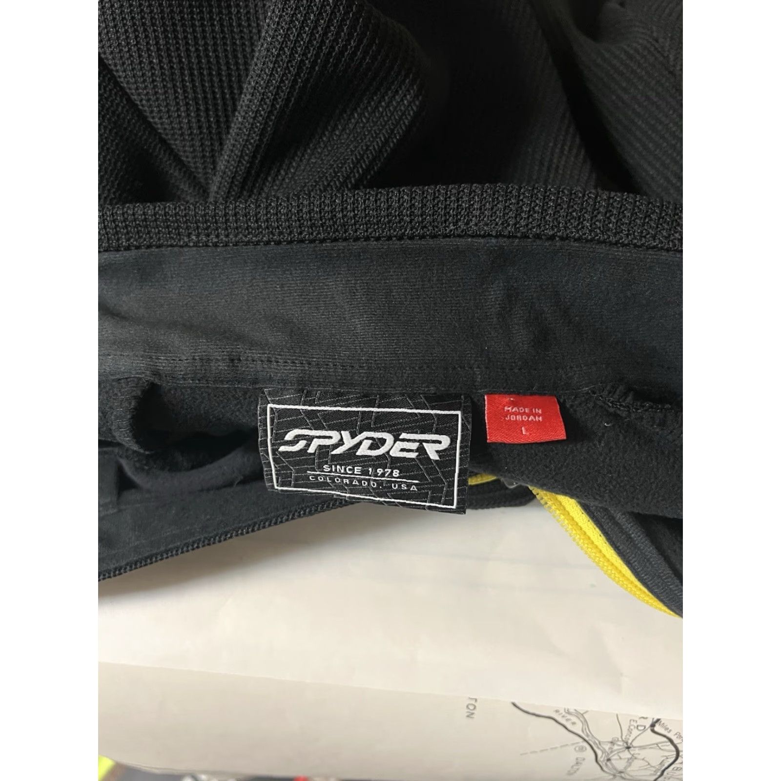 Spyder Spyder Jacket Full Zip Fleece Black Yellow L Mens Large Bandit Wengen SPYDER Size US L / EU 52-54 / 3 - 6 Thumbnail
