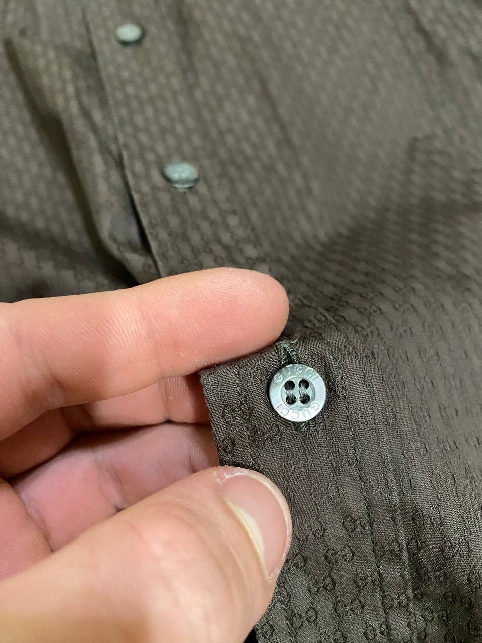Gucci Gucci Brown GG Monogram Shirt Luxury Designer Button-Up Size US S / EU 44-46 / 1 - 7 Thumbnail