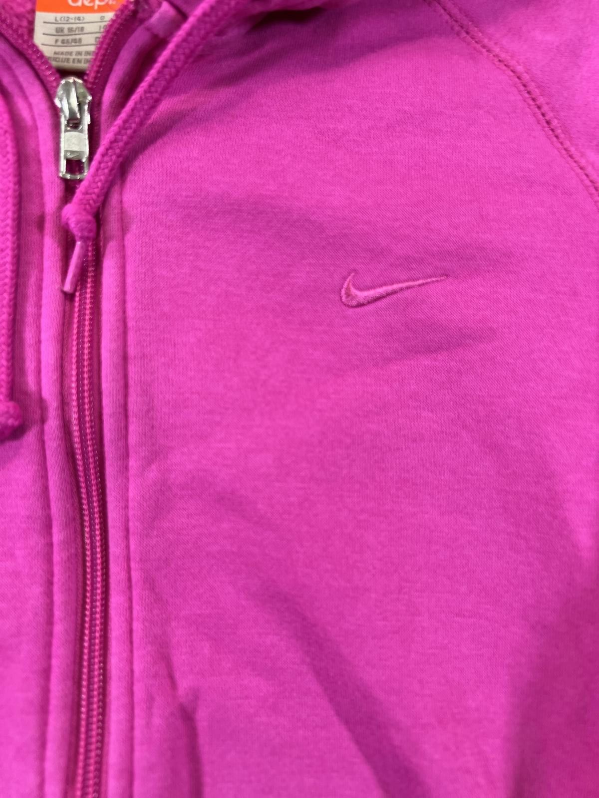 Nike Nike Athletic Dept. youth large Pink Full Zip Hoodie Size ONE SIZE - 2 Thumbnail