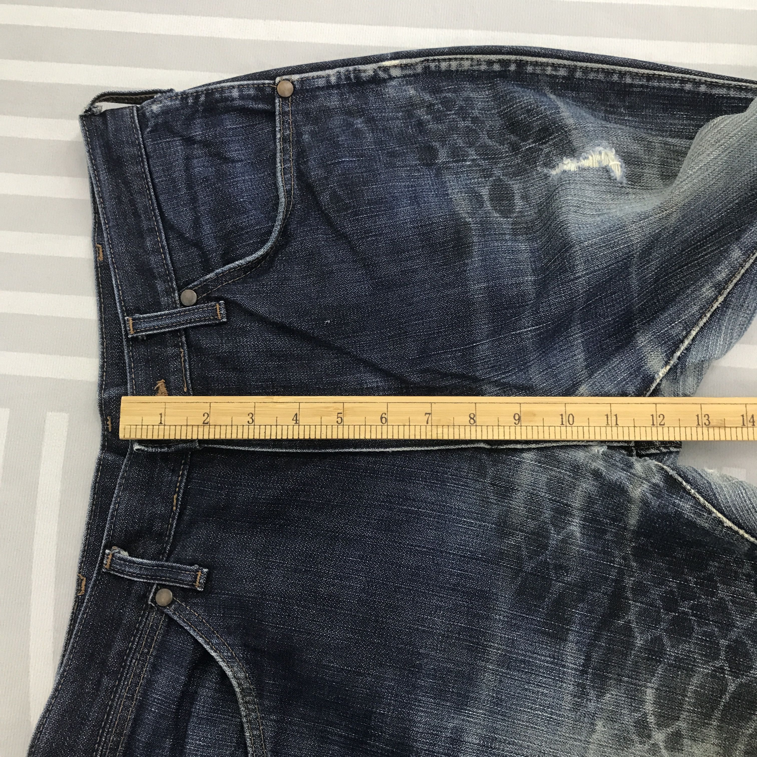 Vintage × Wrangler Flare Wrangler Distressed Bootcut Denim jeans pants Size US 32 / EU 48 - 9 Thumbnail