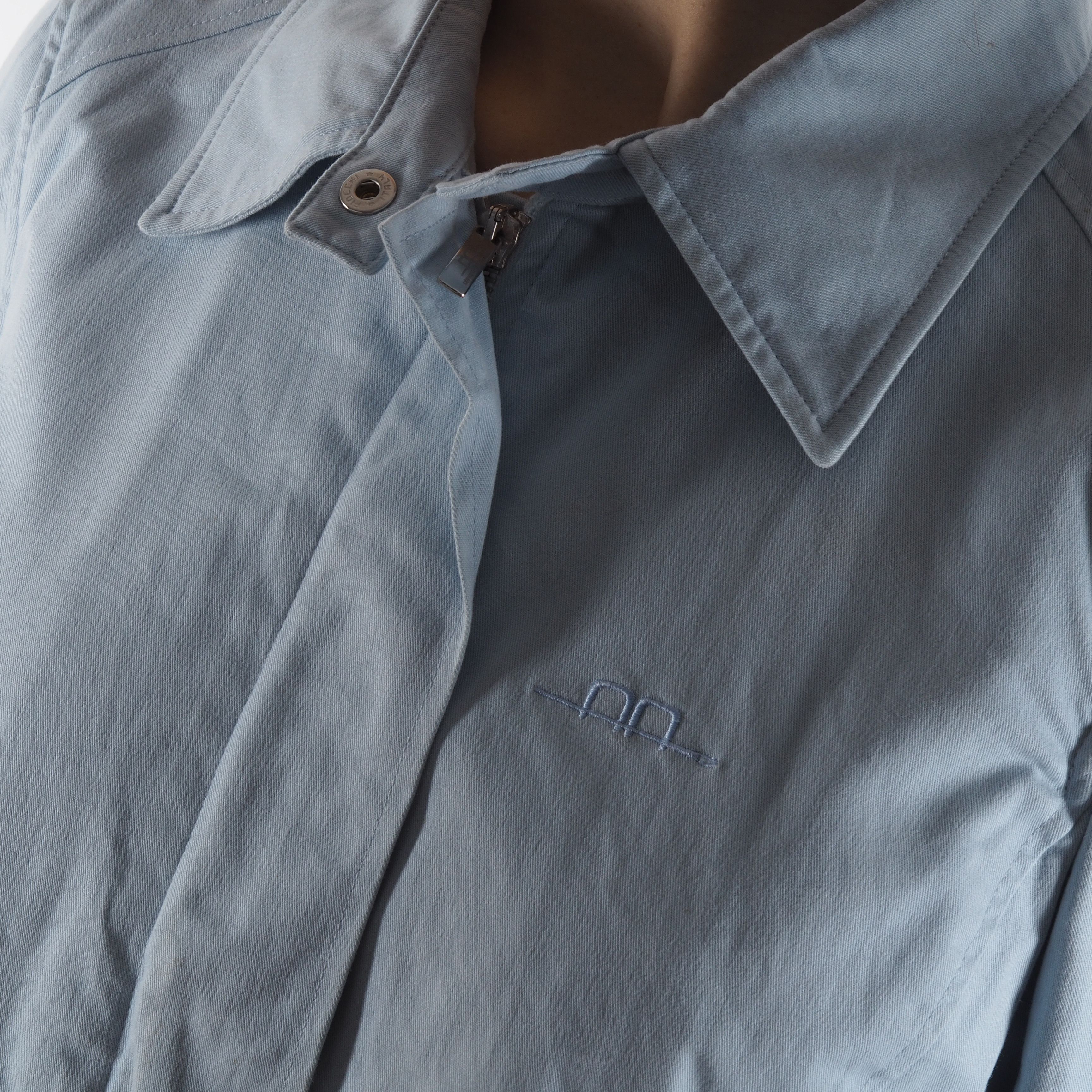 Designer × Other Alessandro Albanese Light Blue Cotton Zip Jacket Size M / US 6-8 / IT 42-44 - 2 Thumbnail