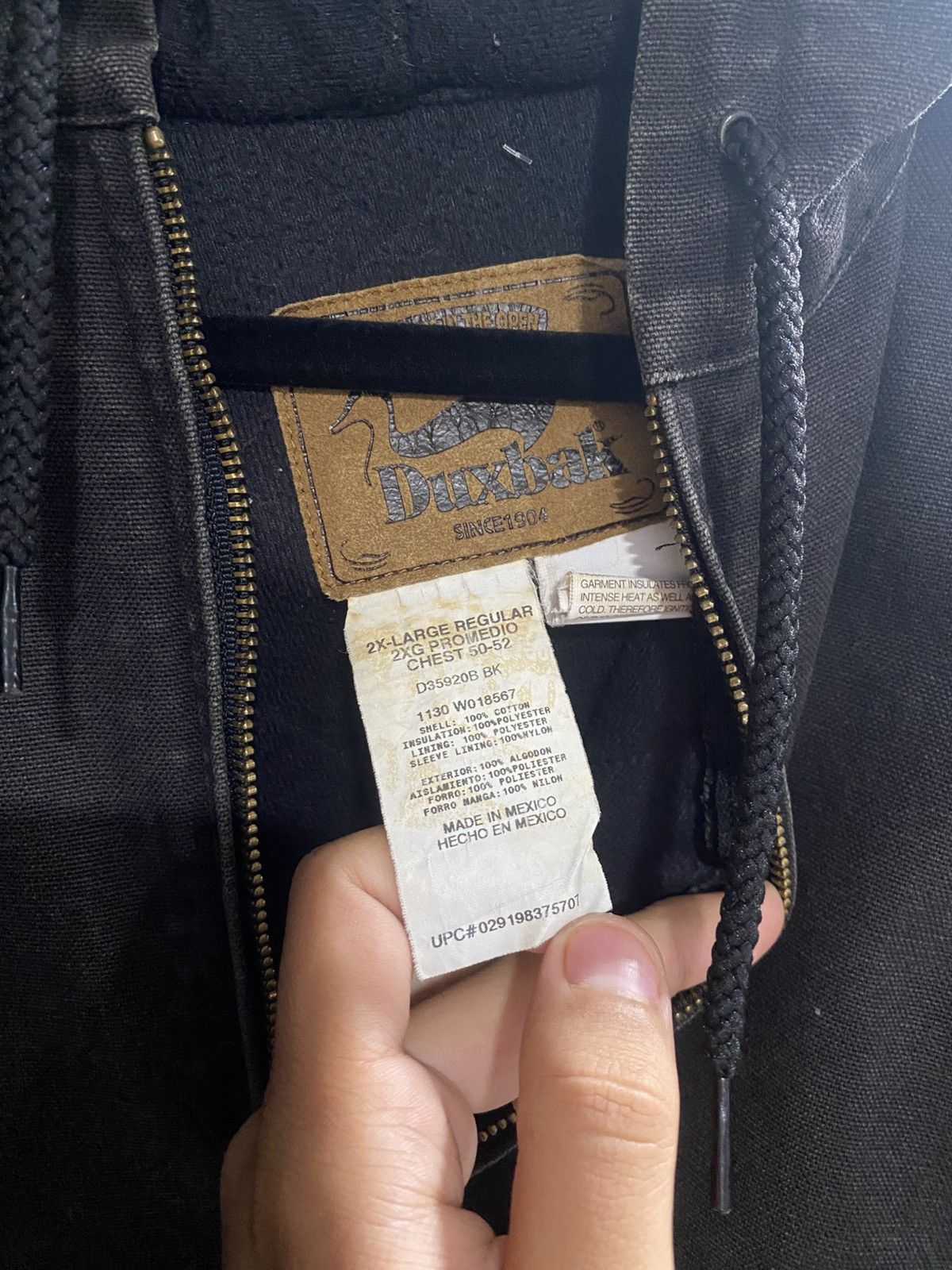 Vintage Vintage Faded Black Cotton Jacket made in Mex Size US L / EU 52-54 / 3 - 3 Thumbnail