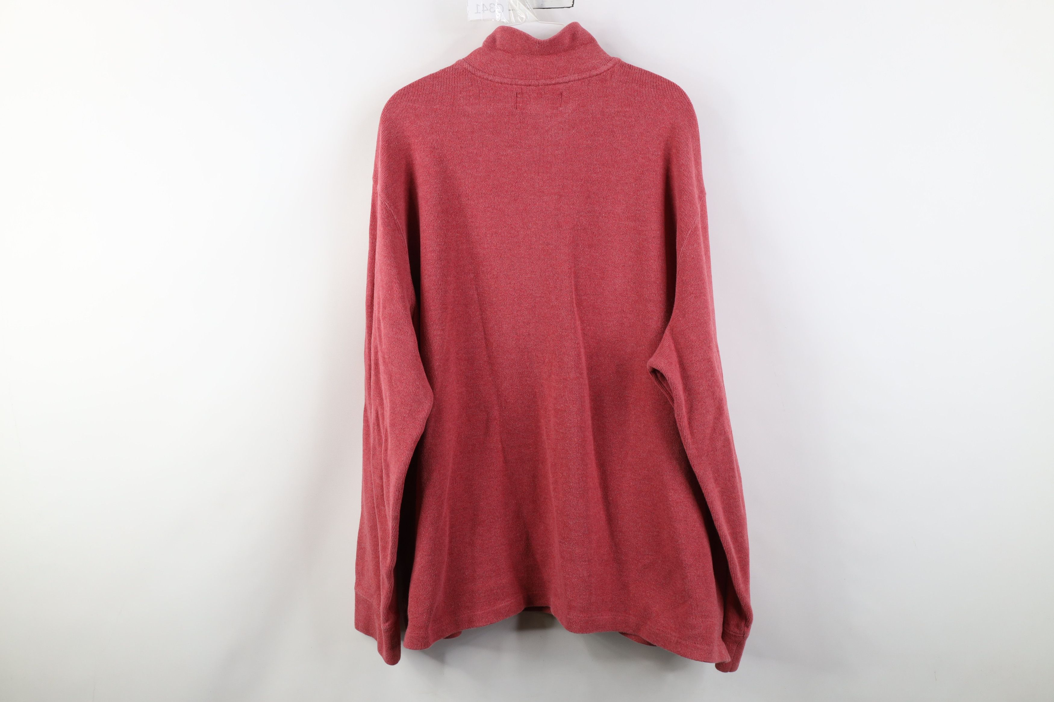 Polo Ralph Lauren Vintage 90s Ralph Lauren Ribbed Knit 1/4 Zip Sweater Red Size US XXL / EU 58 / 5 - 11 Thumbnail