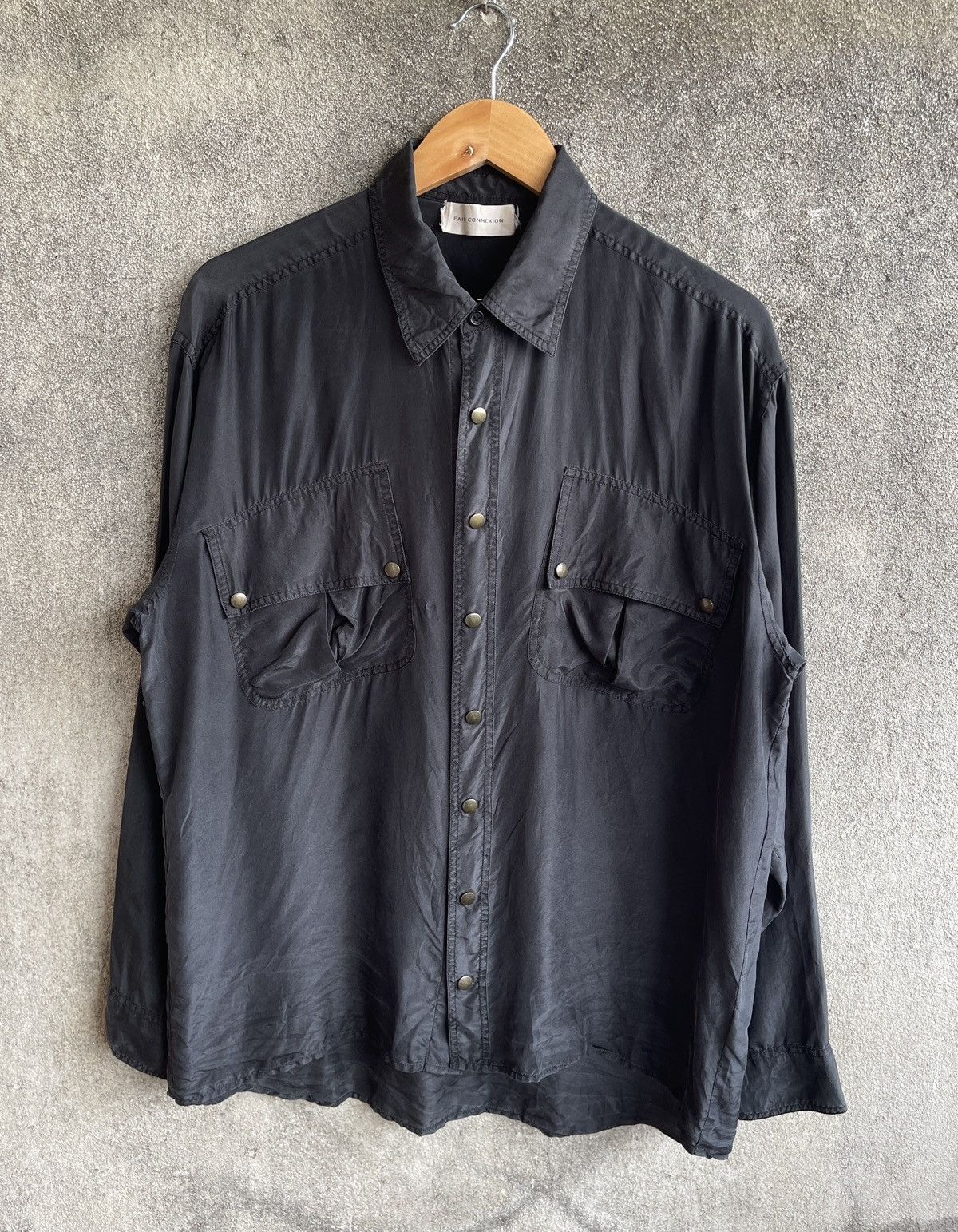 Faith Connexion FAITH CONNEXION SILK PONGE SHIRT BUTTON UP LONG SLEEVE Size US XS / EU 42 / 0 - 1 Thumbnail