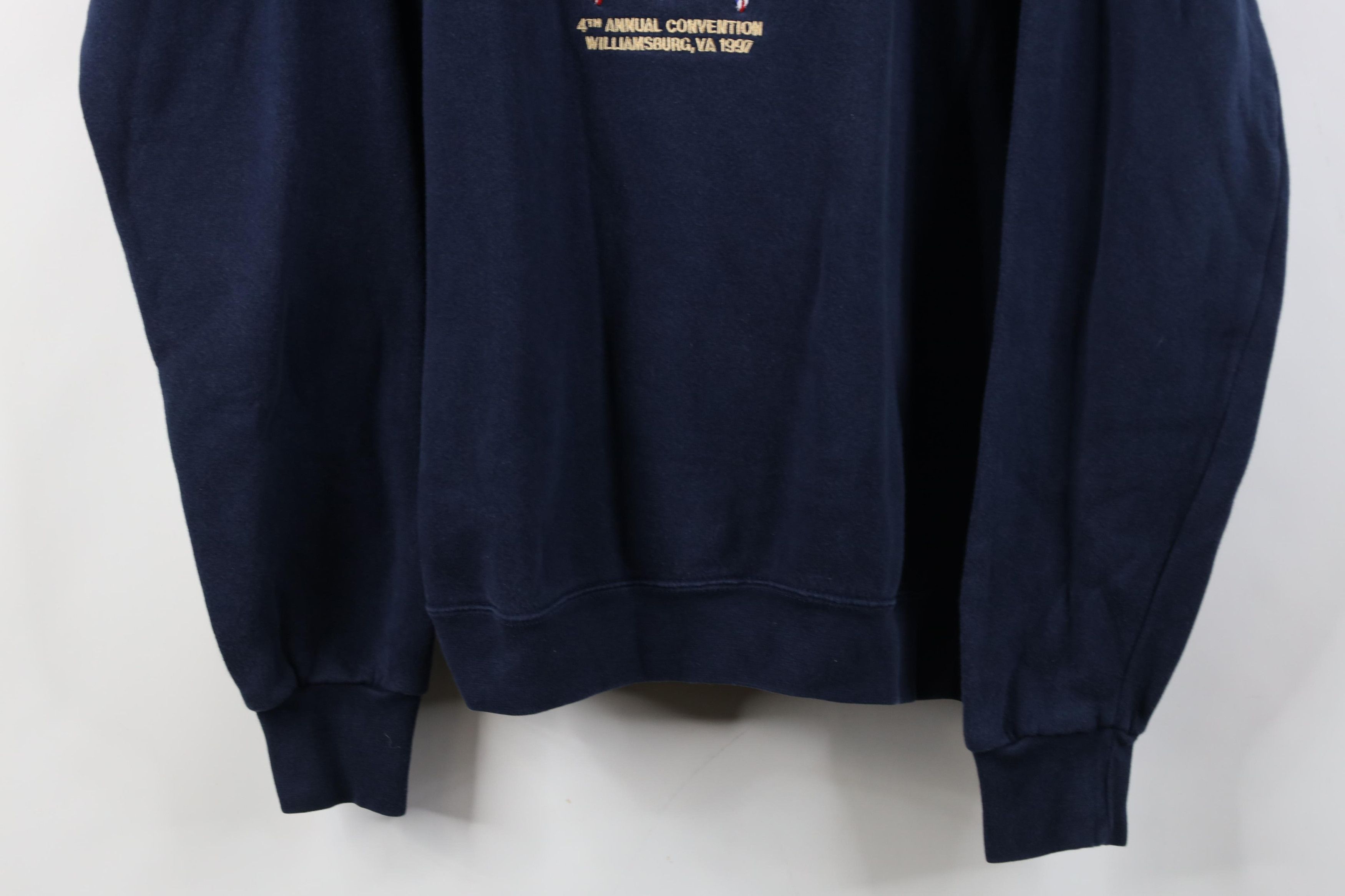 Vintage Vintage 90s Canterbury Bears Convention Sweatshirt Blue USA Size L / US 10 / IT 46 - 3 Thumbnail