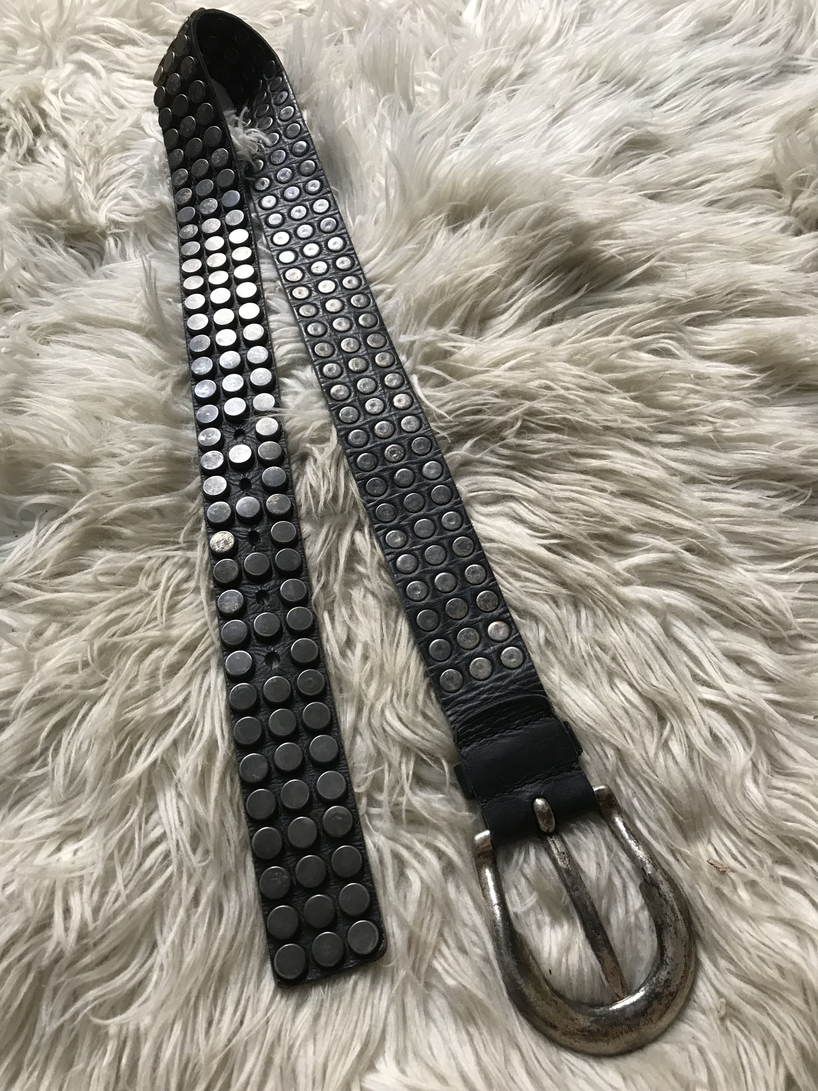 Other Solid Brass Studded Black Belt Size ONE SIZE - 5 Thumbnail