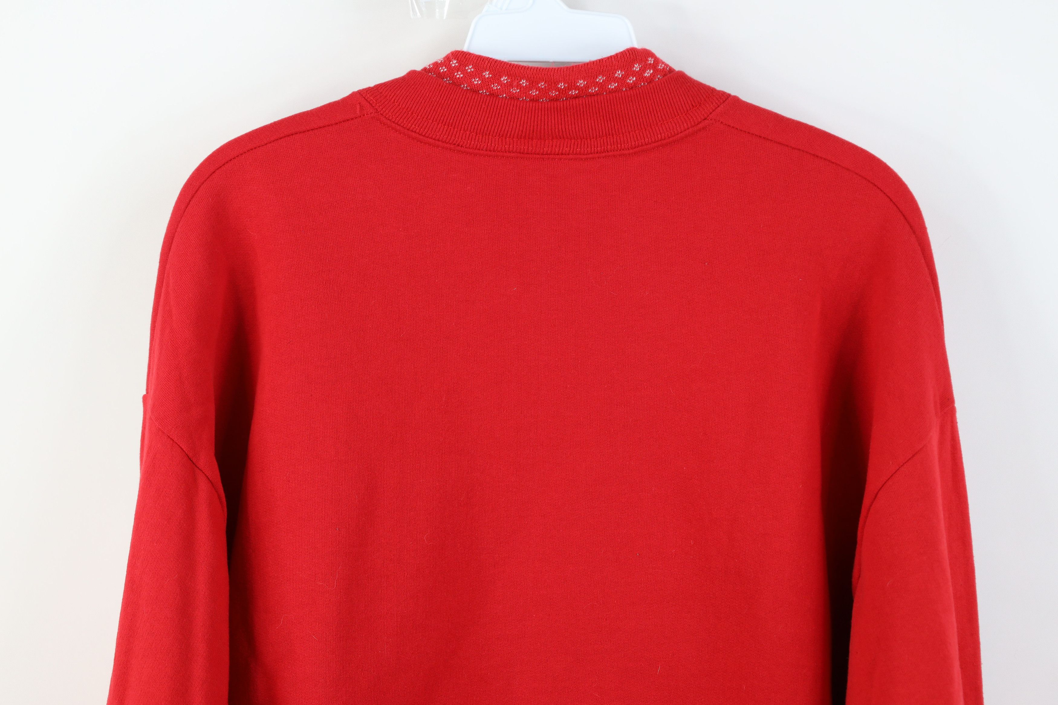 Vintage Vintage 90s Christmas Deck The Halls with Cat Sweatshirt Size M / US 6-8 / IT 42-44 - 15 Thumbnail