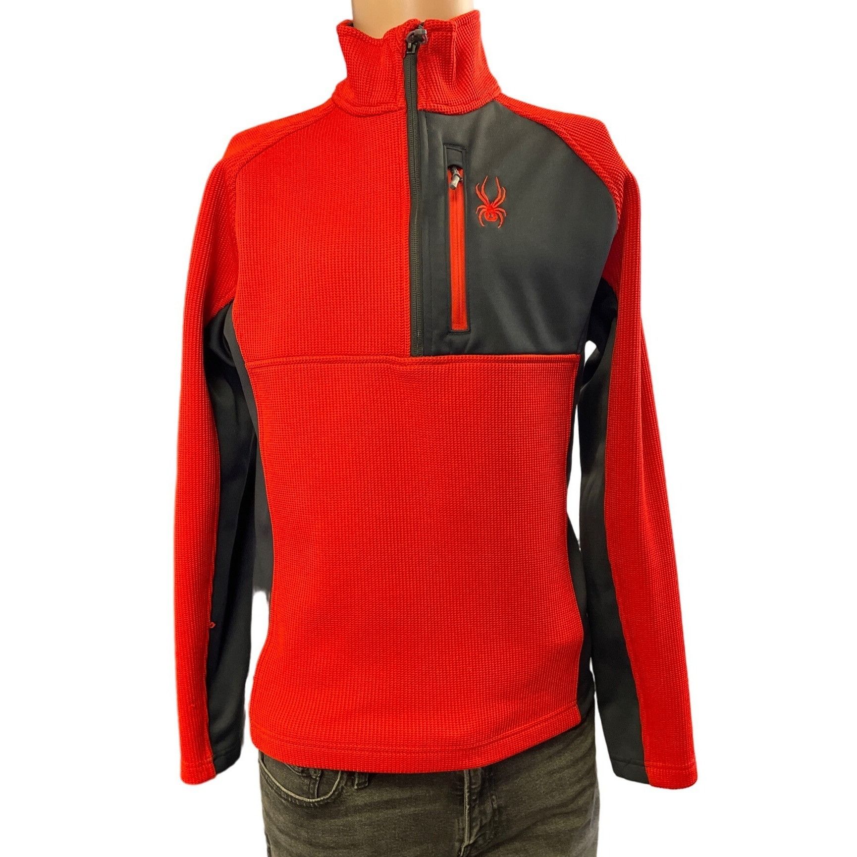 Spyder Spyder Men's Red/Black Half Zipper Pullover Sweater Stretch Size US M / EU 48-50 / 2 - 1 Thumbnail