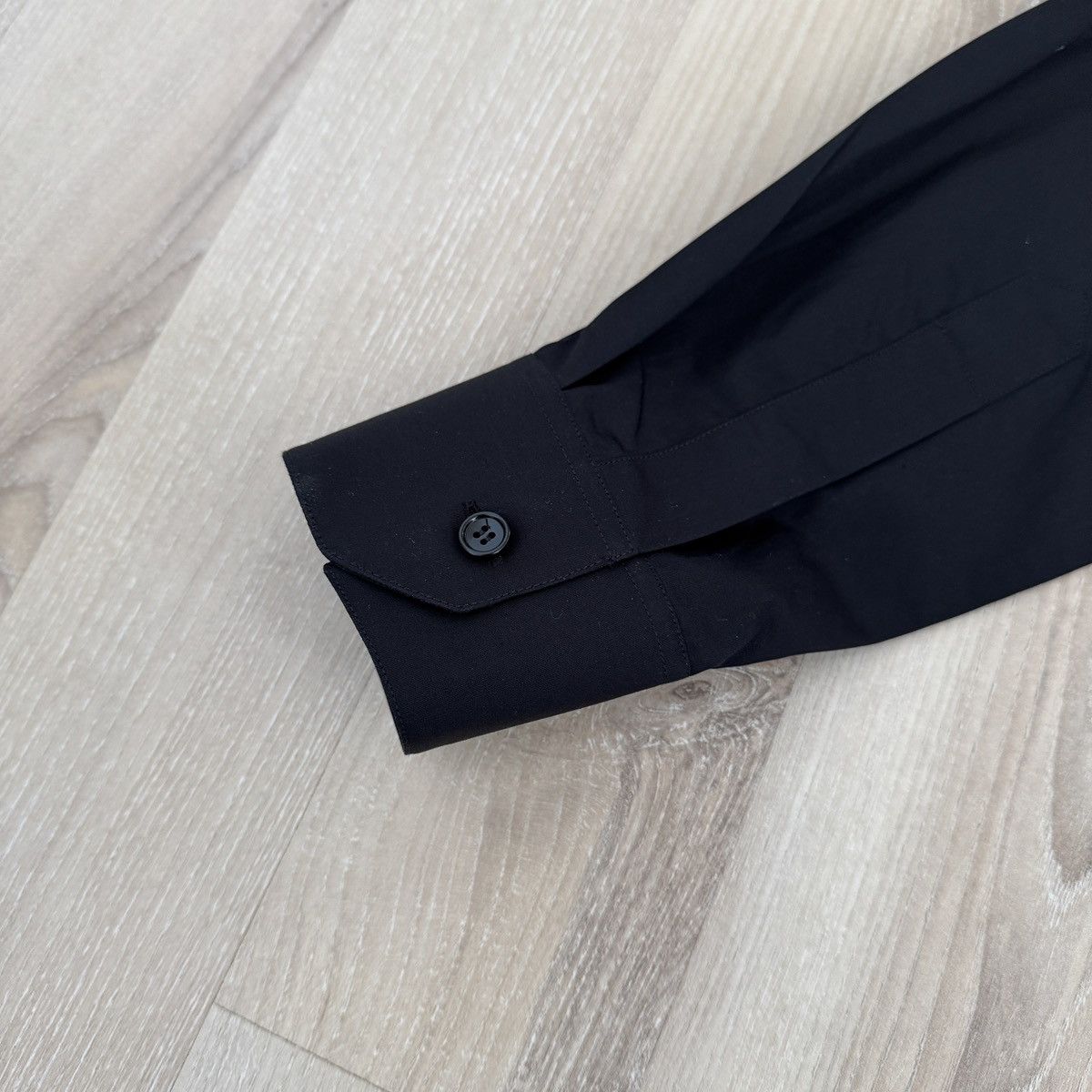 Celine Celine by Hedi Slimane Drugstore Black Slim Button Up Shirt Size US M / EU 48-50 / 2 - 4 Thumbnail