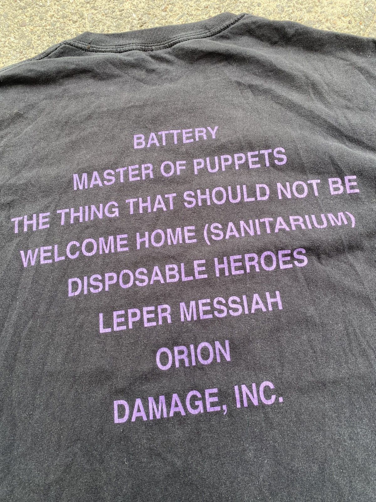 Band Tees × Metallica × Vintage 90s VINTAGE Metallica Master of Puppets T-Shirt Tee Size US XL / EU 56 / 4 - 9 Thumbnail