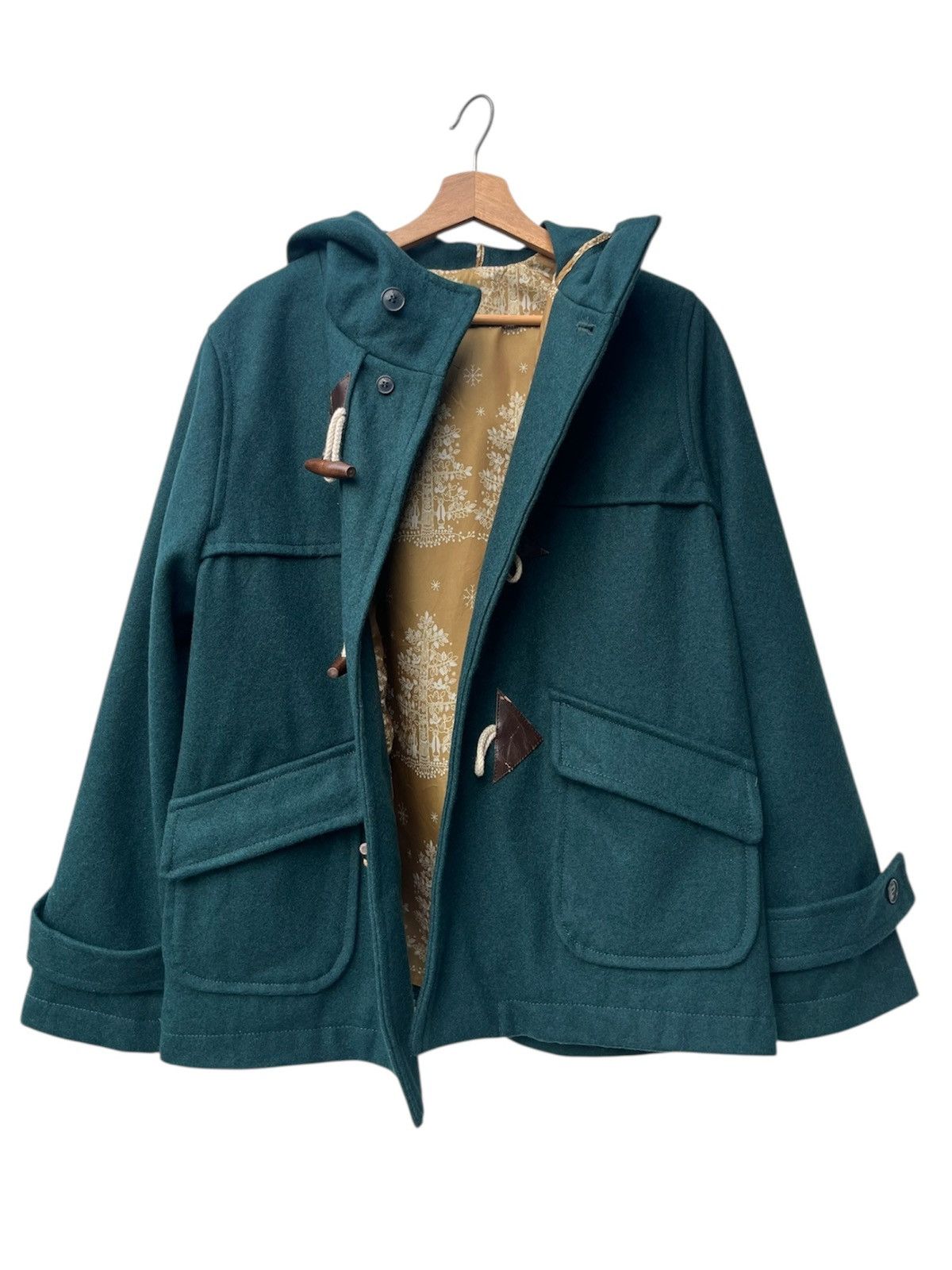 Ne-Net Ne-Net Hoodie Wool Blend Duffle Jacket Size L / US 10 / IT 46 - 2 Thumbnail