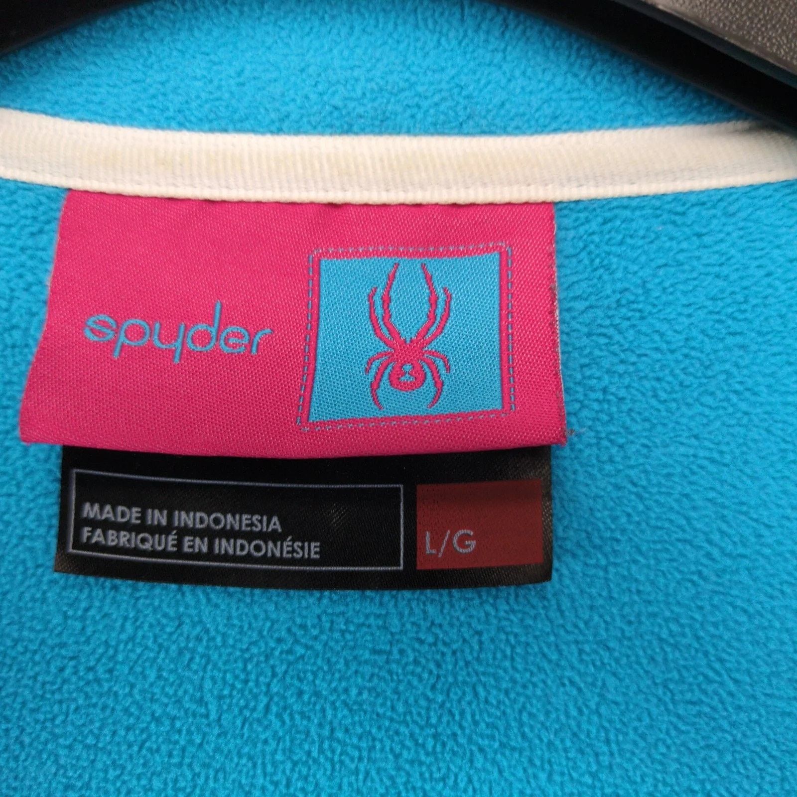 Spyder Spyder Blue Textured Full Zip Jacket Women's L Athletic Fit Size L / US 10 / IT 46 - 3 Thumbnail