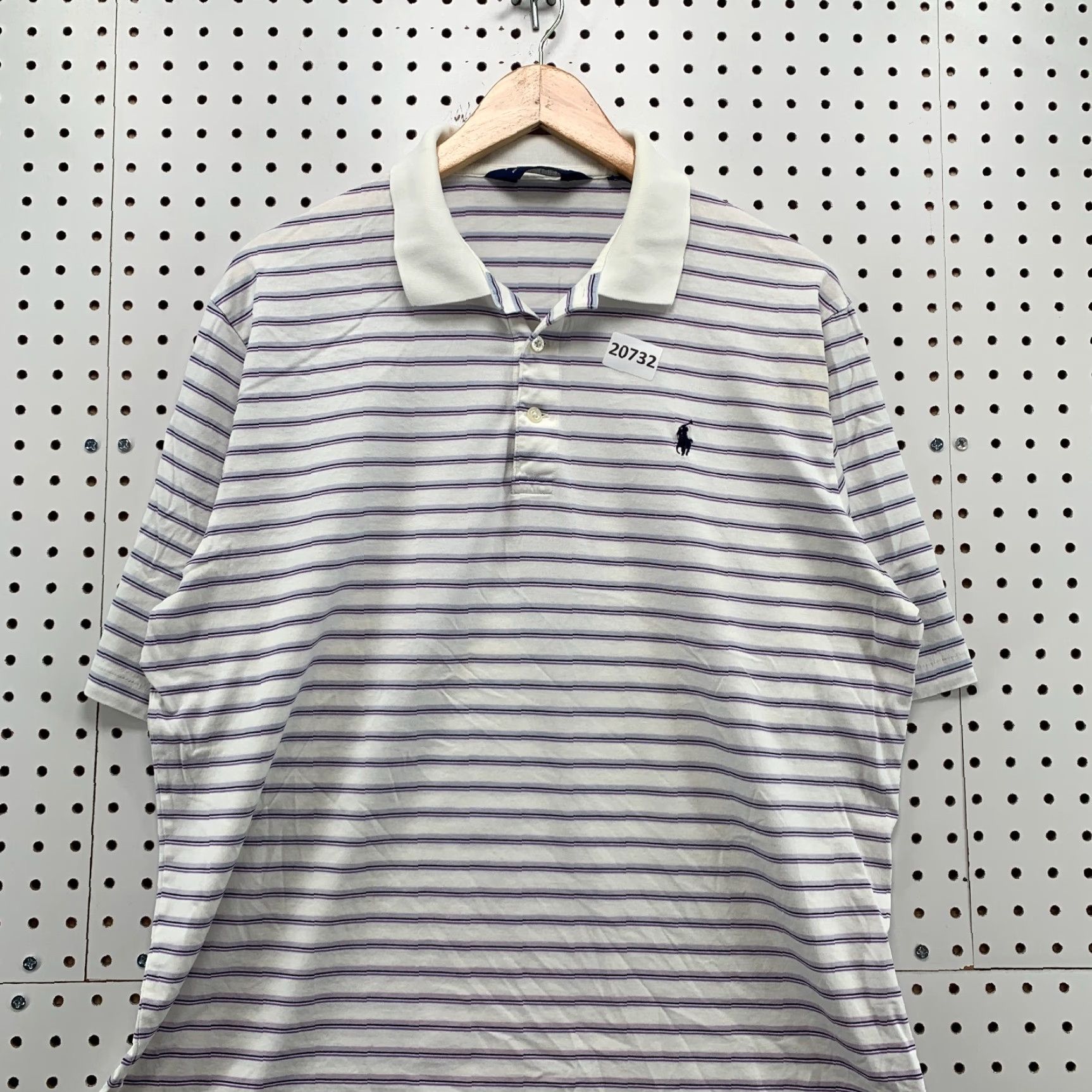 Ralph Lauren VINTAGE Ralph Lauren Polo Golf Polo Shirt White Striped Mens Large Adult L White Striped Polo Golf Mens L 90s Size US L / EU 52-54 / 3 - 5 Thumbnail