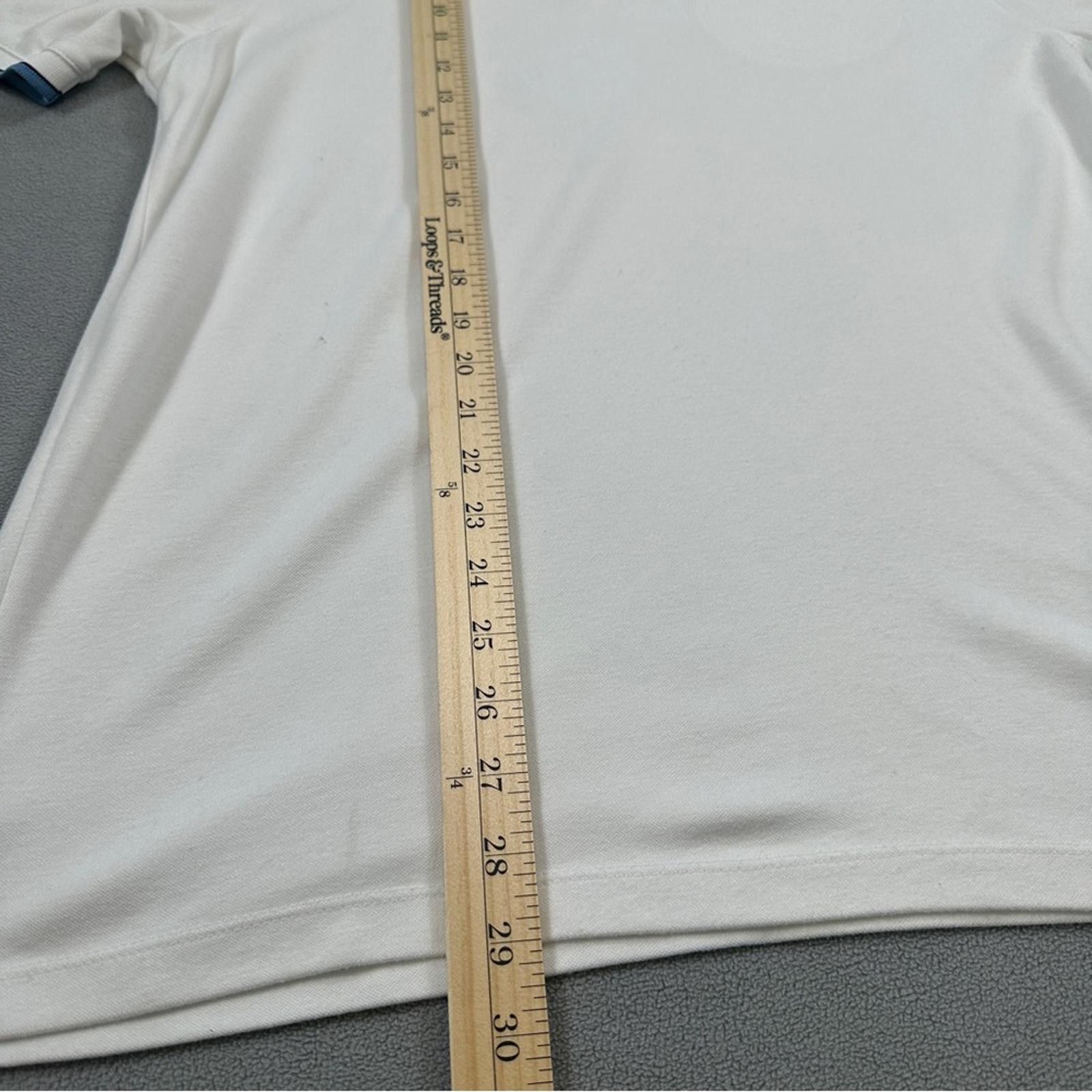 Ted Baker Ted Baker Men's White Polo Shirt Size 5 (XL) Short Sleeve Size US XL / EU 56 / 4 - 5 Thumbnail
