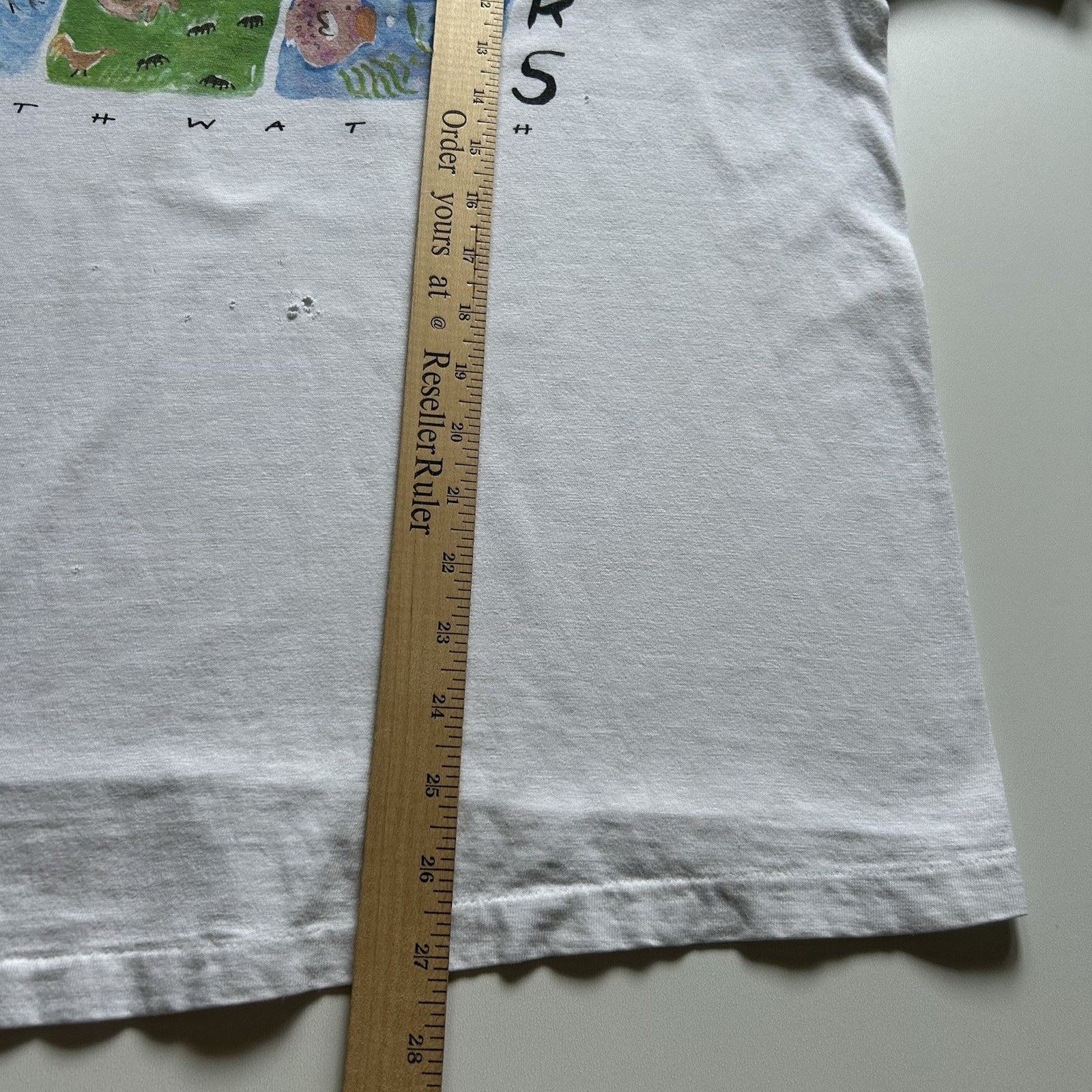 Hanes Vintage Earth Matters Animal Art T-Shirt XL Distressed USA Size US XL / EU 56 / 4 - 6 Thumbnail